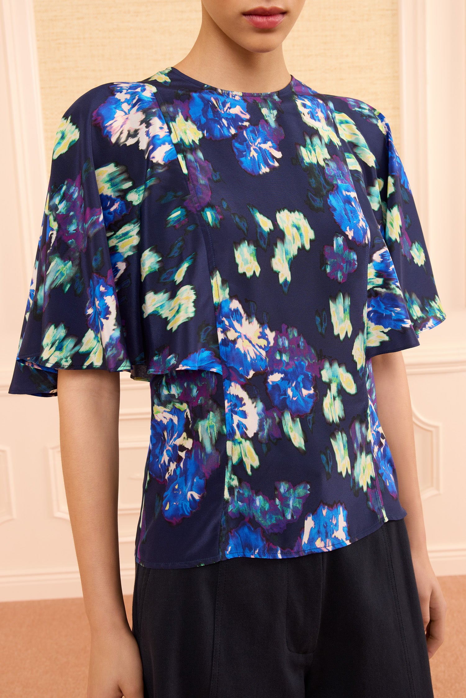 Ada Silk Blouse - Evening Bloom