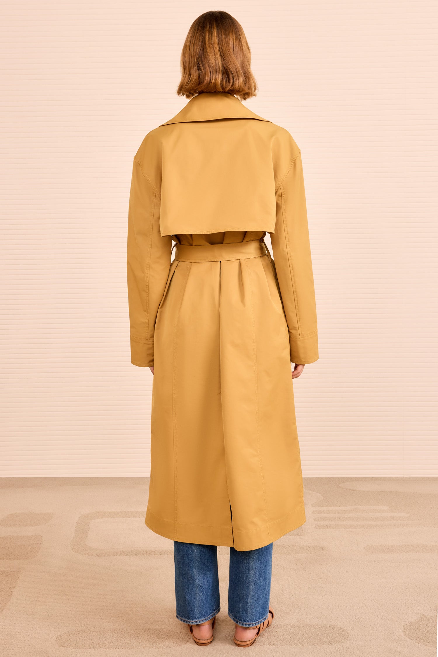 Adara Hooded Trench Coat - Almond