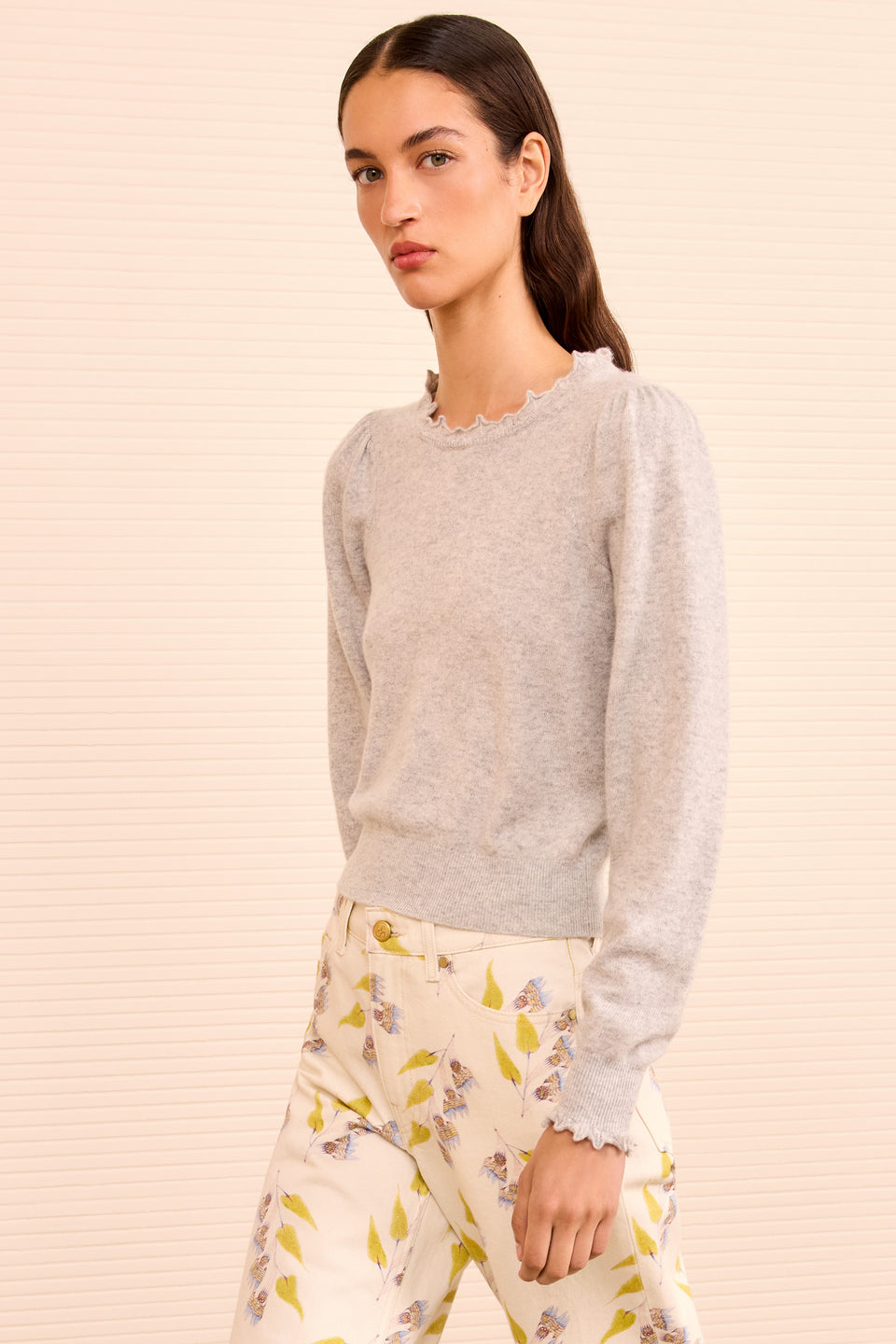 Adette Long Sleeve Pullover - Pebble