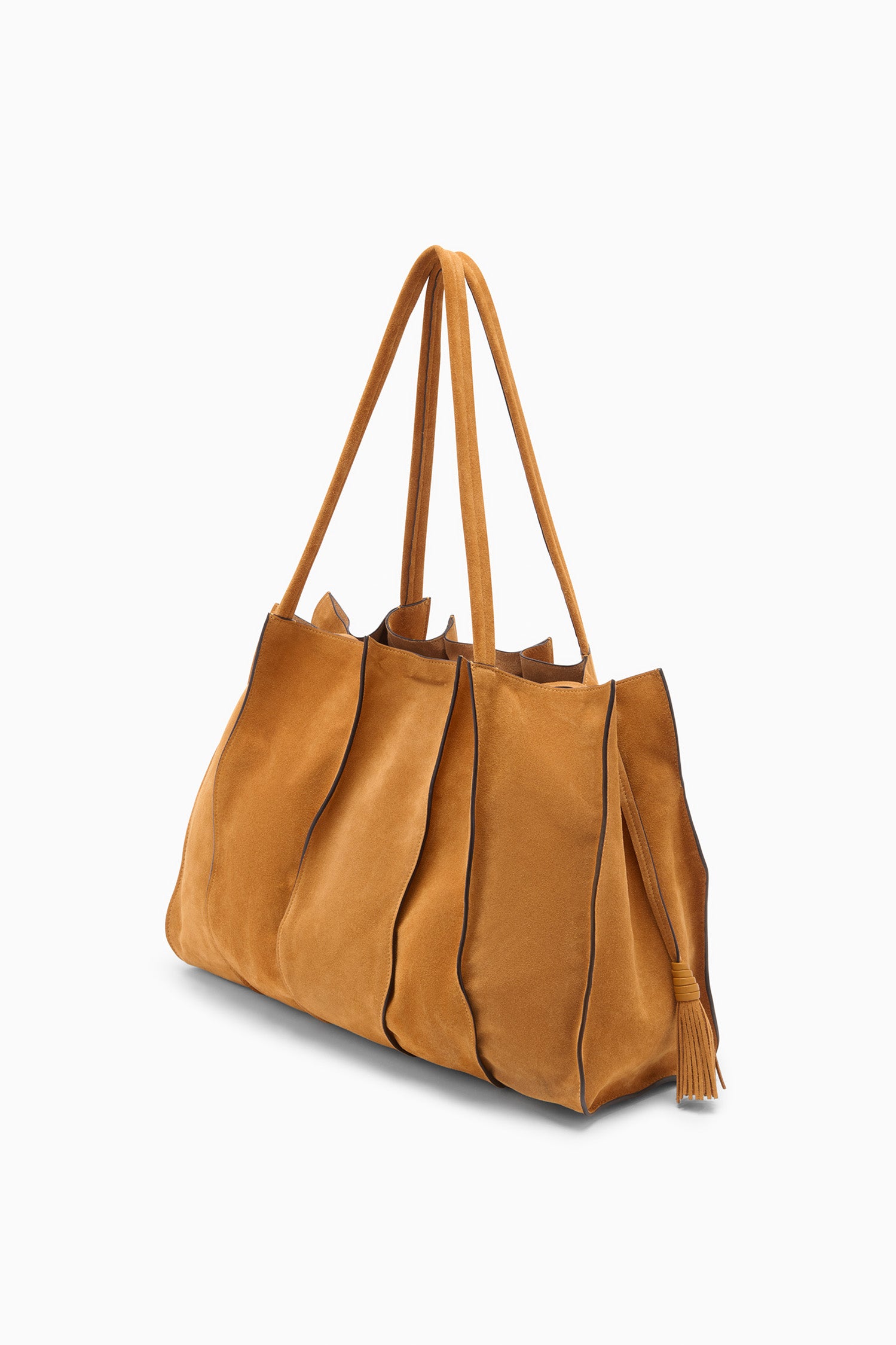 Adria Large Tote - Canyon Brown Suede Italian Leather Tote Bag
