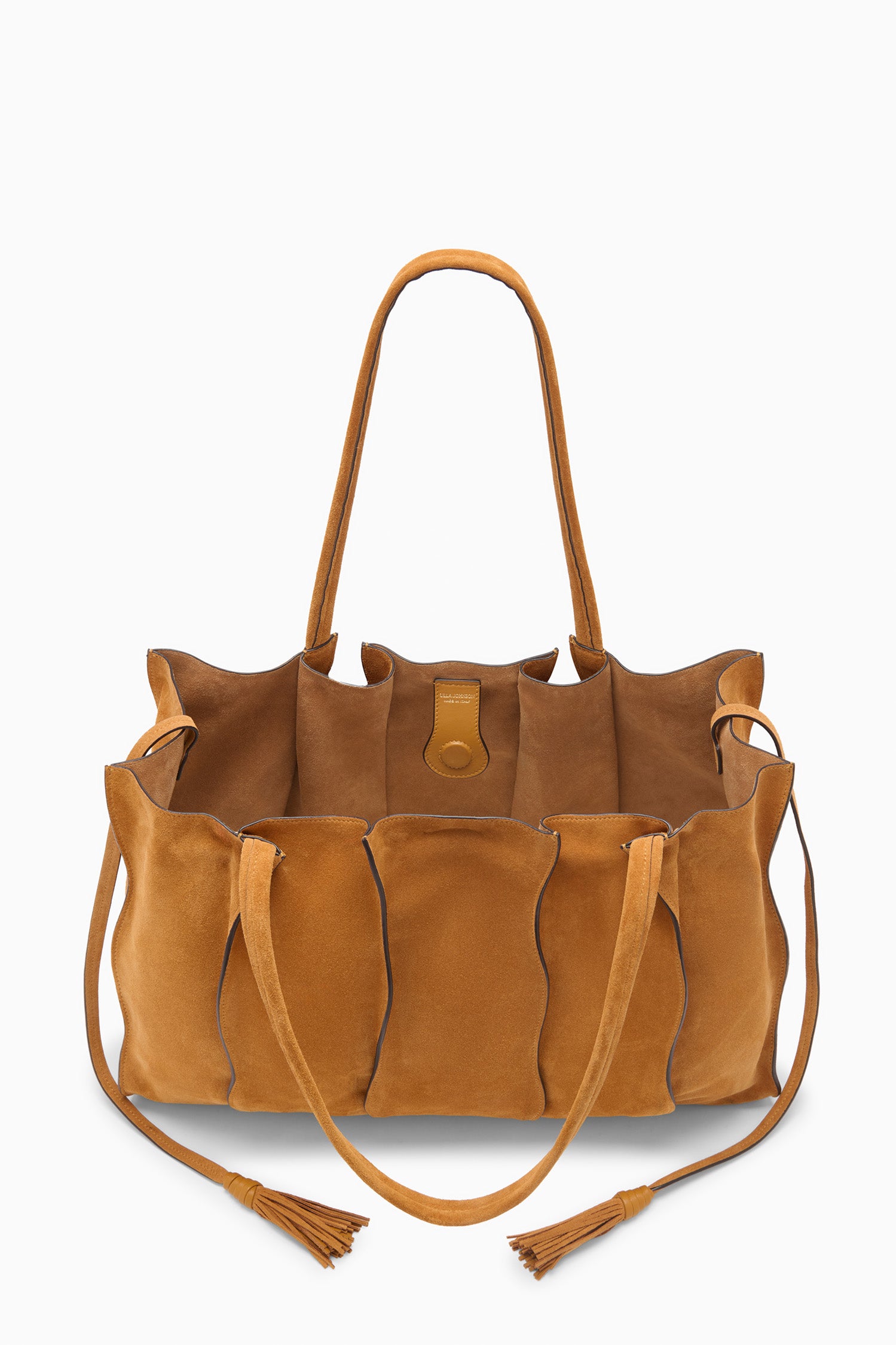 Adria Large Tote - Canyon Brown Suede Italian Leather Tote Bag