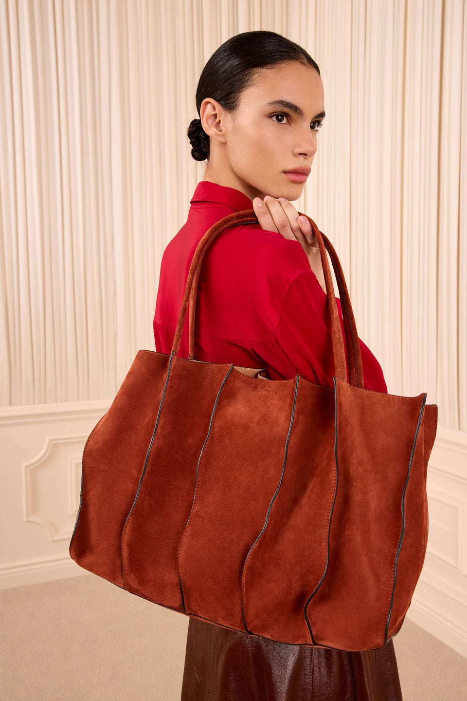 Adria Large Tote - Rust