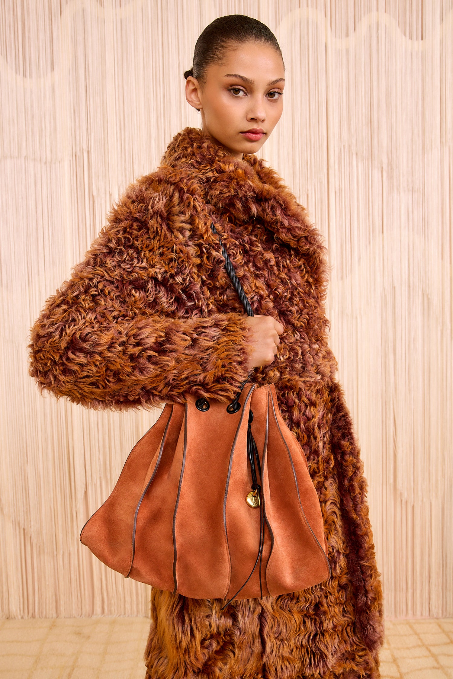 Adria Pleated Wave Tote - Sierra