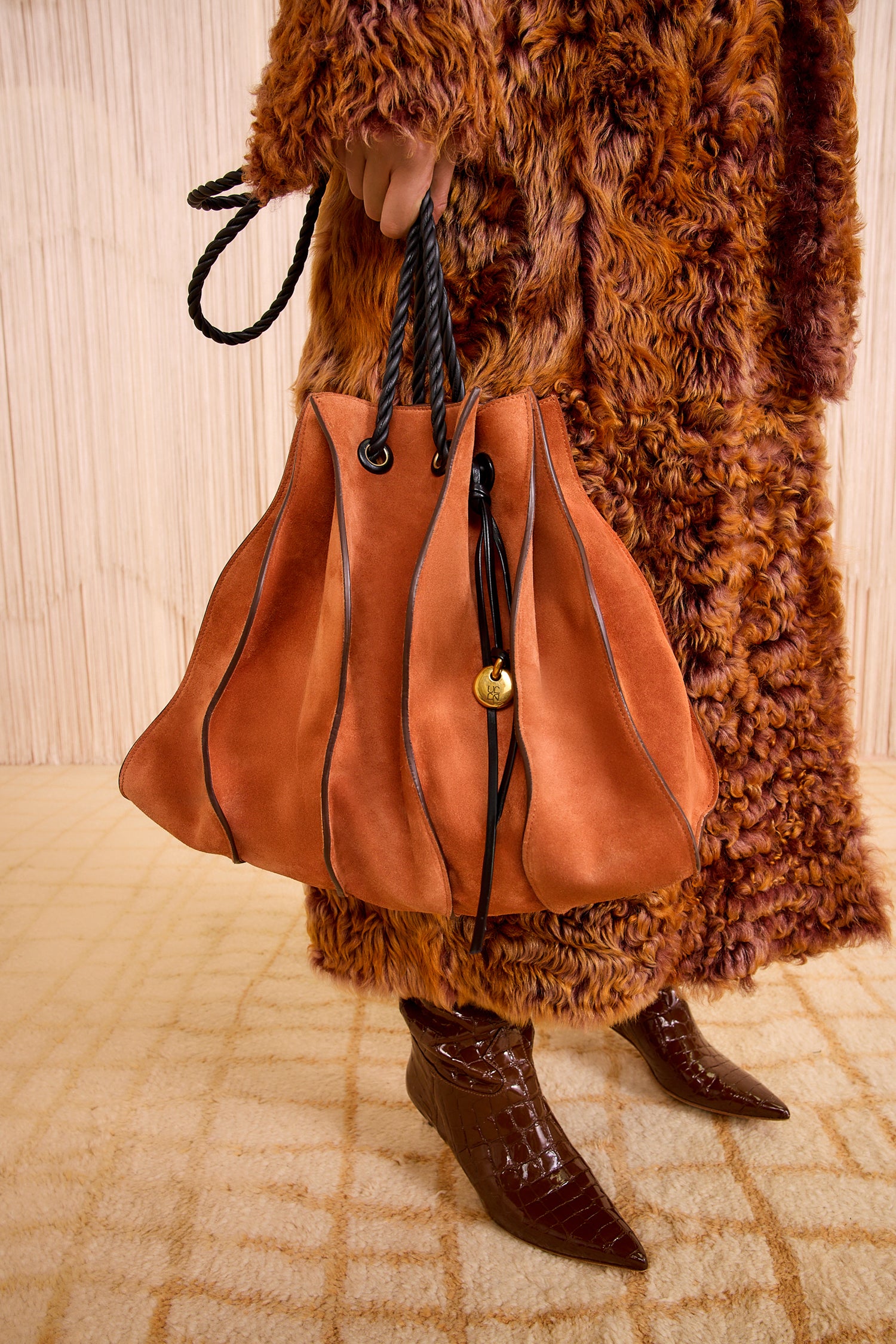 Adria Pleated Wave Tote - Sierra