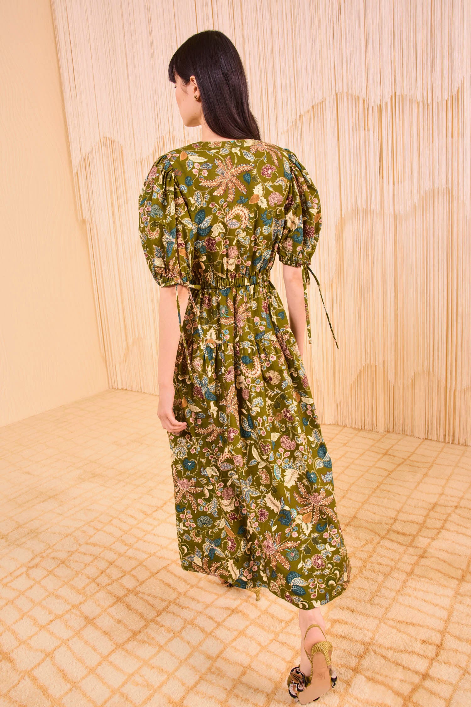 Ulla Johnson Adriana Short Sleeve Midi Dress - Lichen