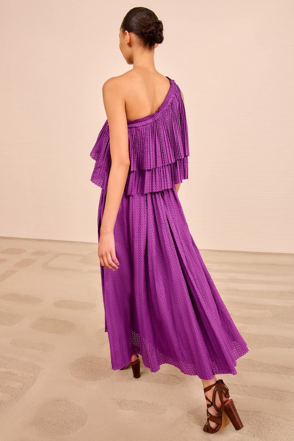 Agneta One Shoulder Dress - Iris