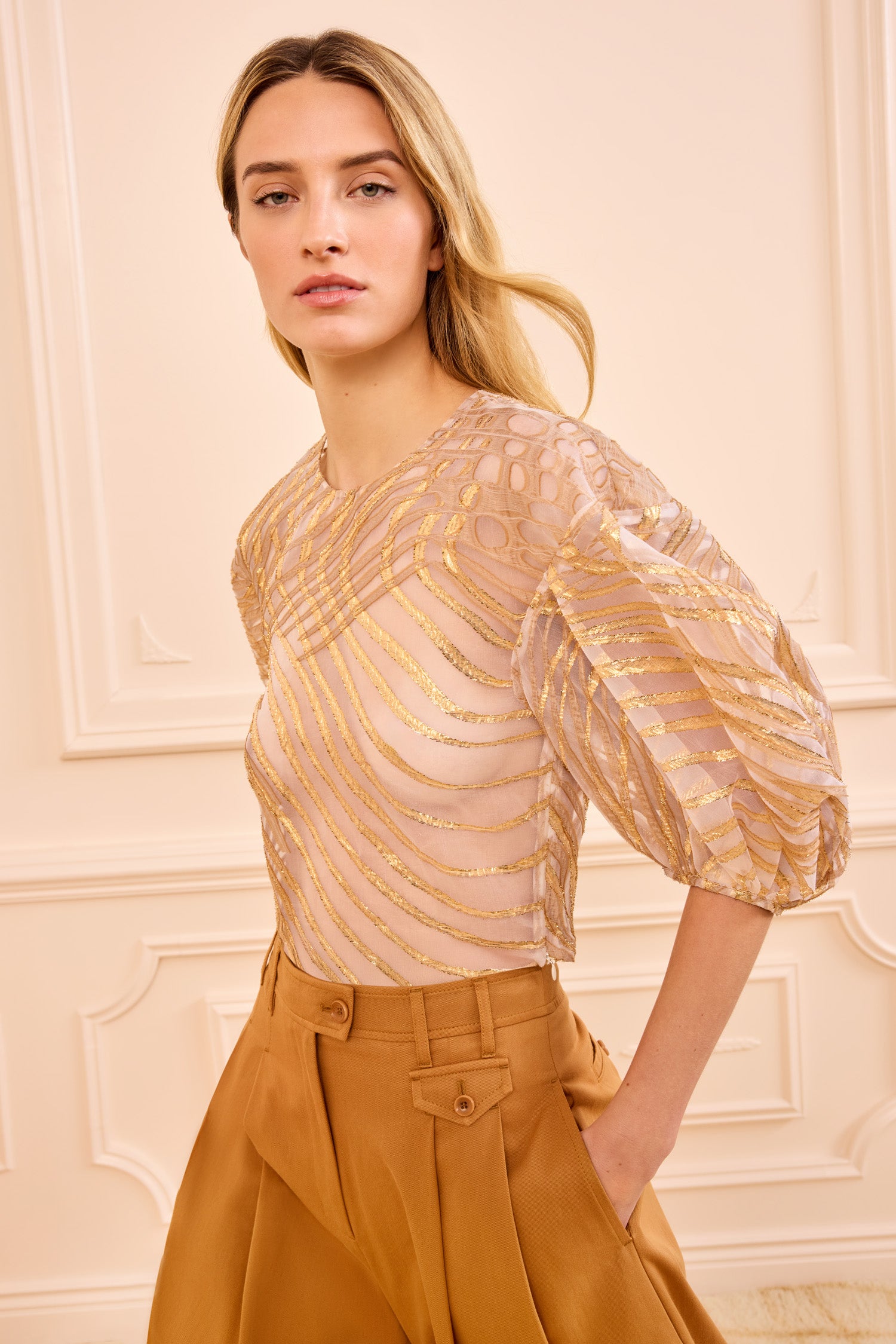 Ulla Johnson Akami Top with Lurex - Nautilis