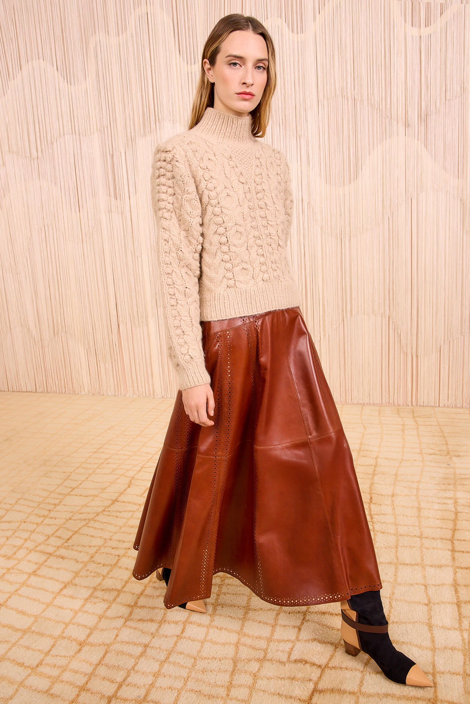 nknit alpaca sheer KNIT skirtグレー ハート柄 nknit alpaca sheer KNIT skirtグレー ハート柄