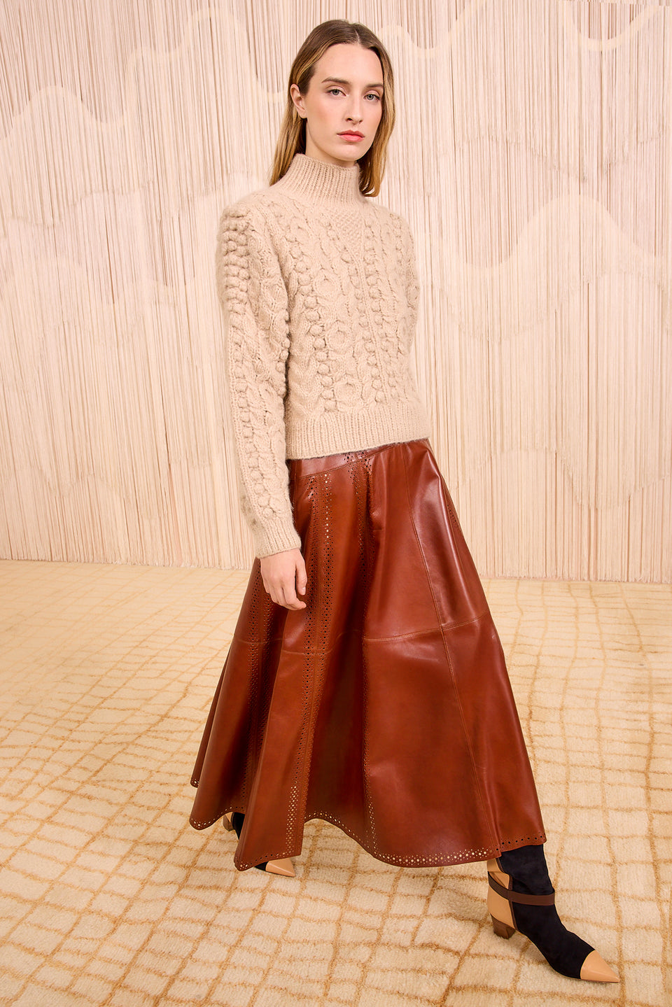 Albia Alpaca Knit Pullover - Dune