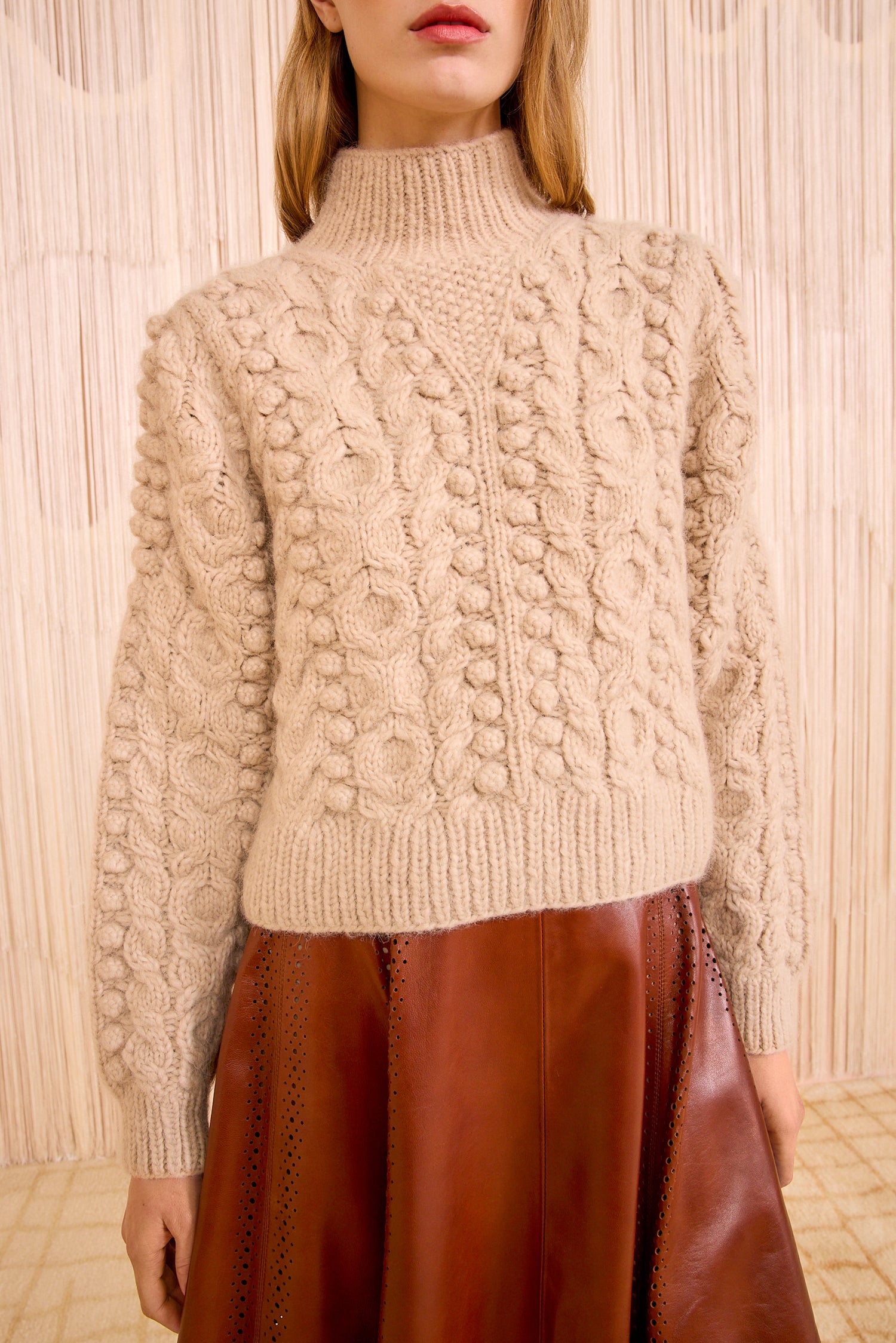 Albia Alpaca Knit Pullover - Dune