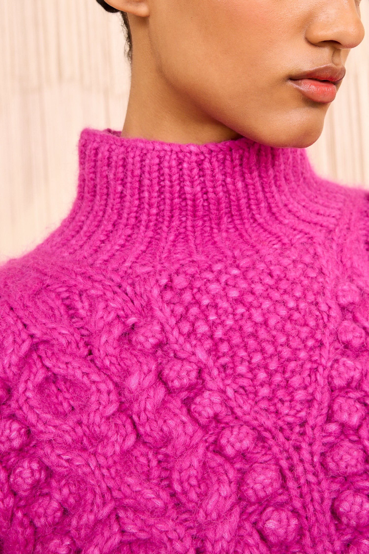 Albia Alpaca Knit Pullover - Rose