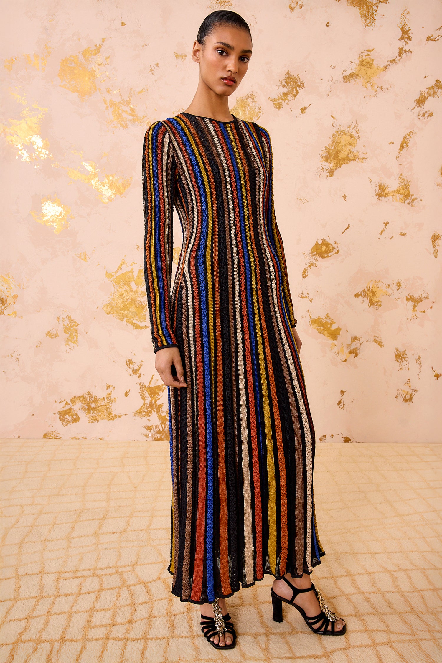 Ulla Johnson Albie Knit Long Sleeve Dress - Zoisite