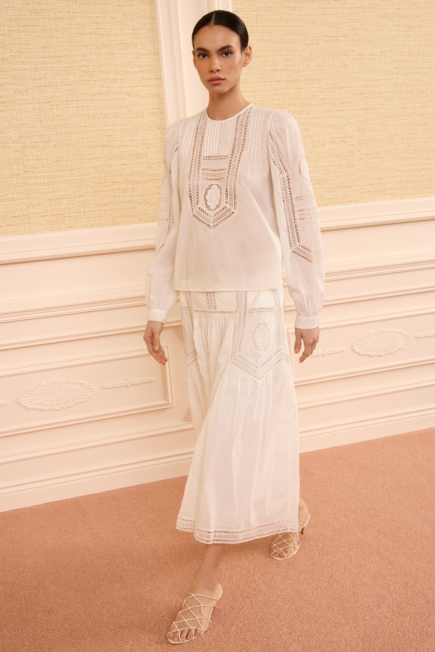 Ulla Johnson Alice Cotton Midi Skirt - Pristine