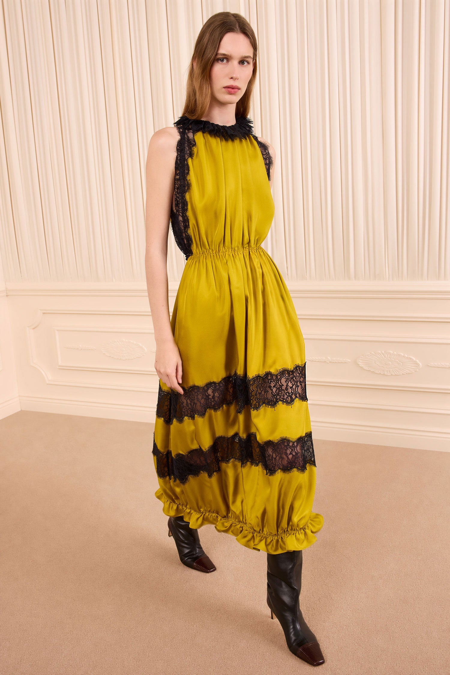 Ulla Johnson | Women's Alix Silk Dress in Yellow - Size 6