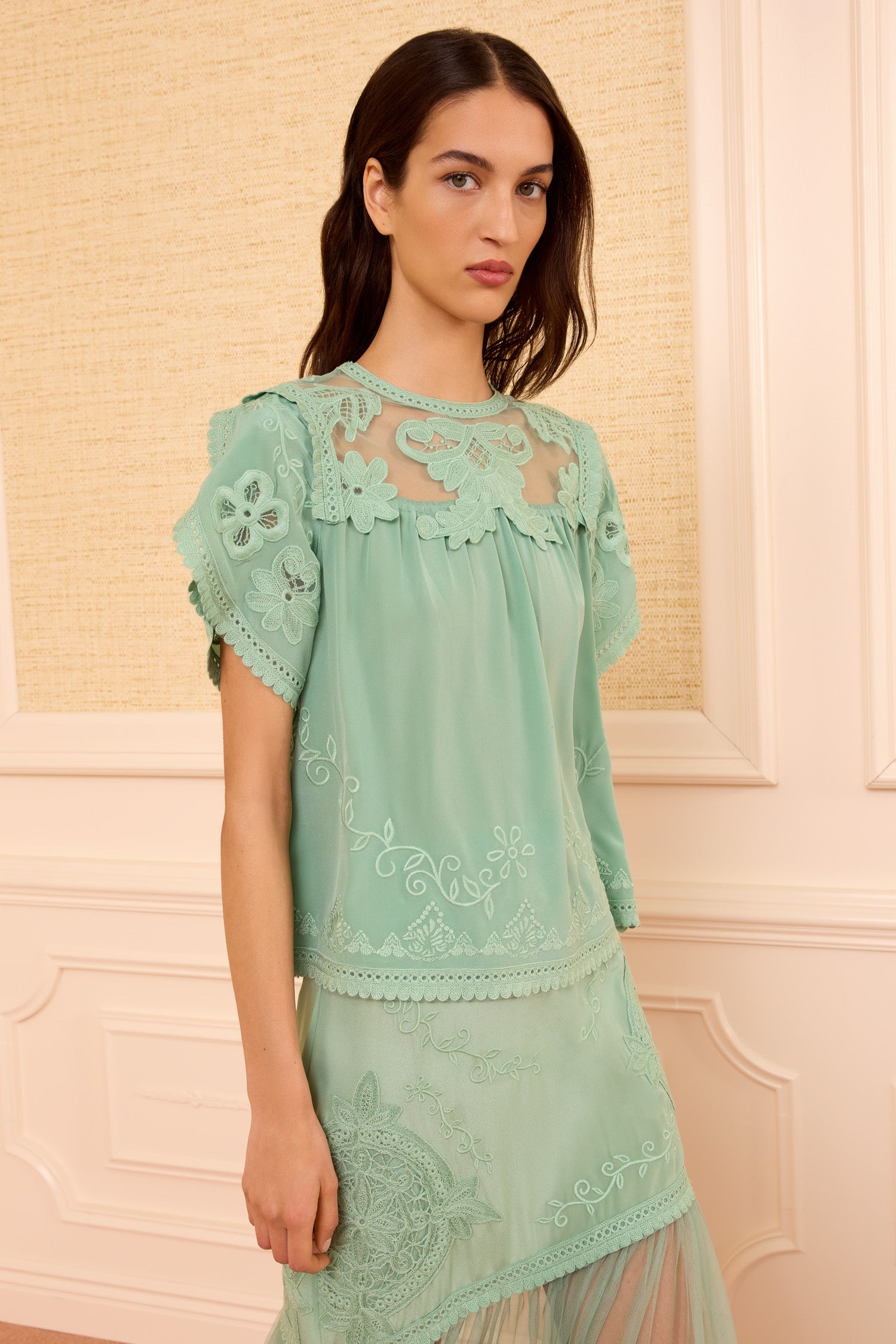 Alma Silk Top - Arctic