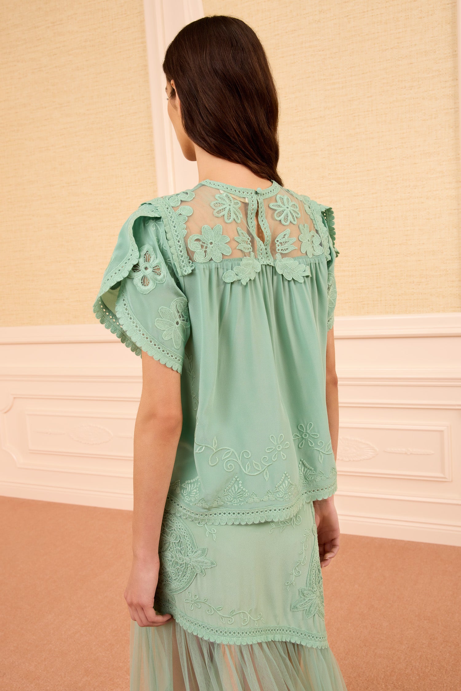 Ulla Johnson Alma Silk Top - Arctic