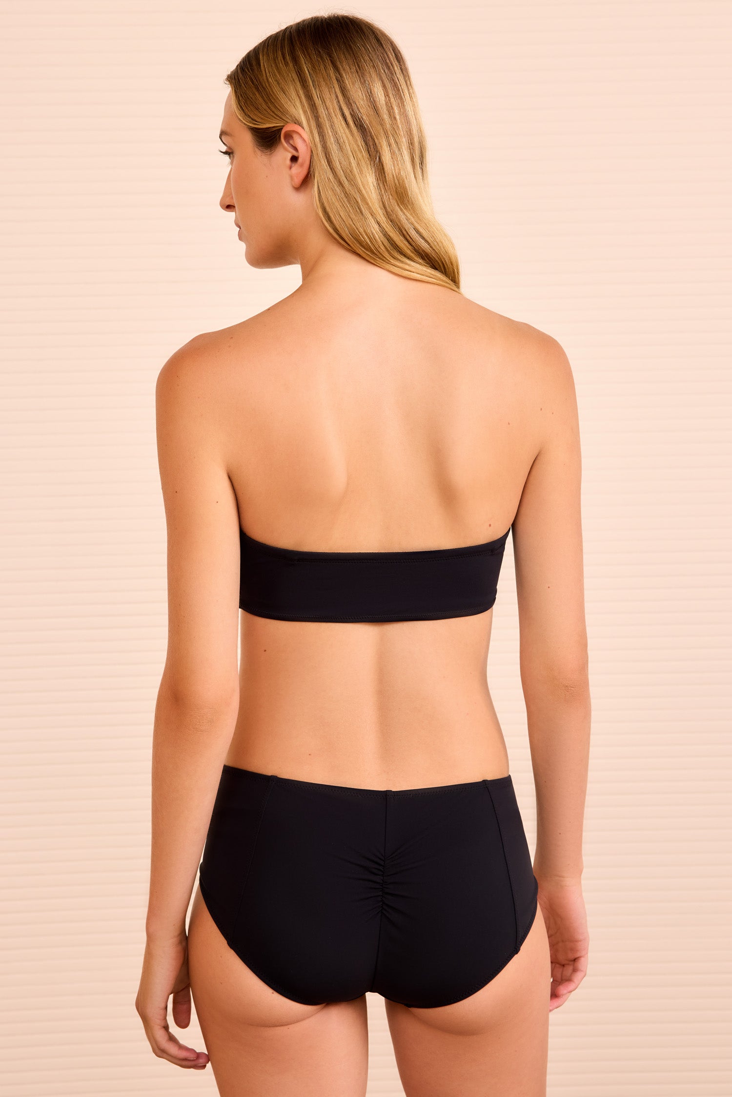 Amalfi Mid Rise Bikini Bottom - Noir