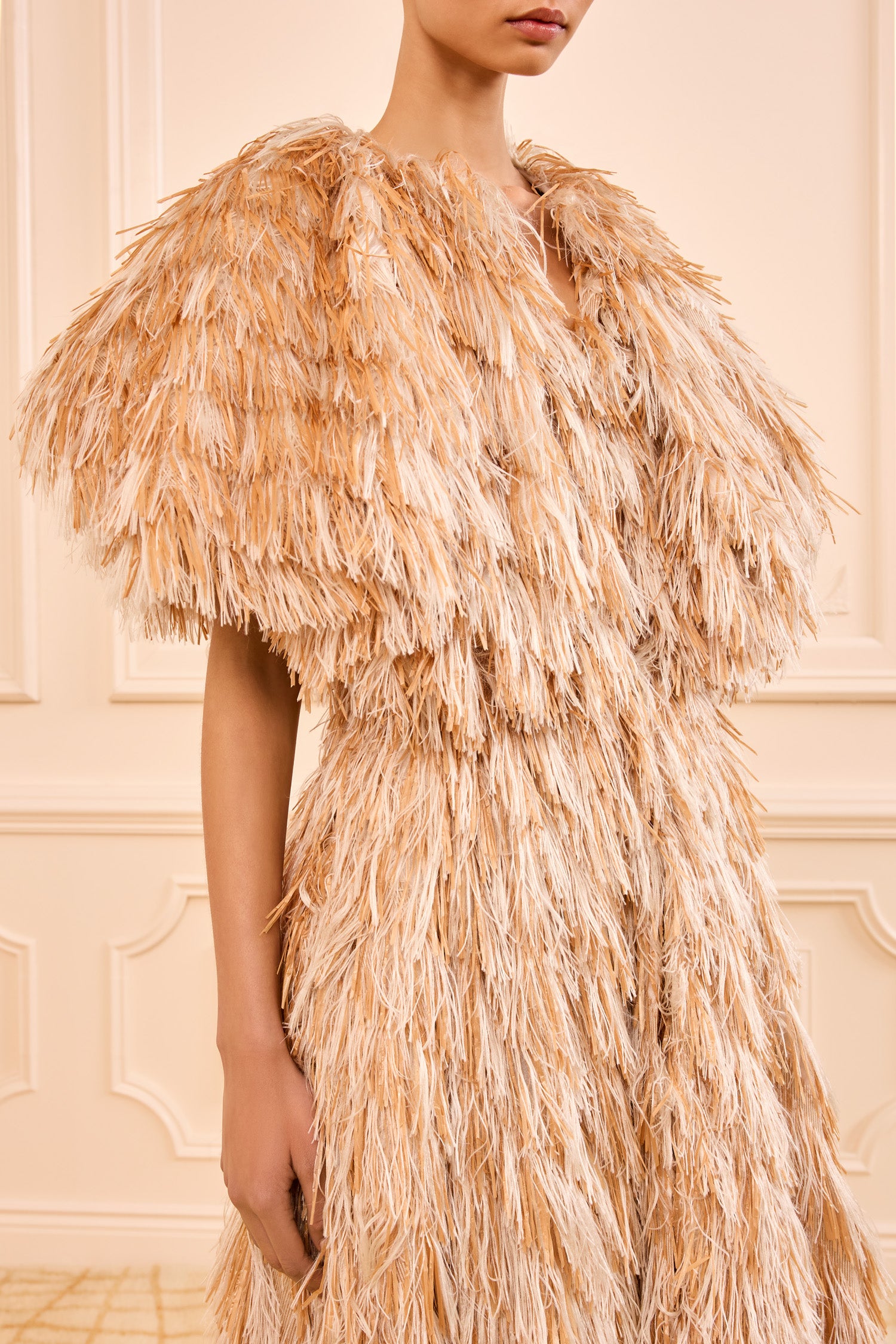 Ulla Johnson Amalia Rafia Coat - Sand Dollar