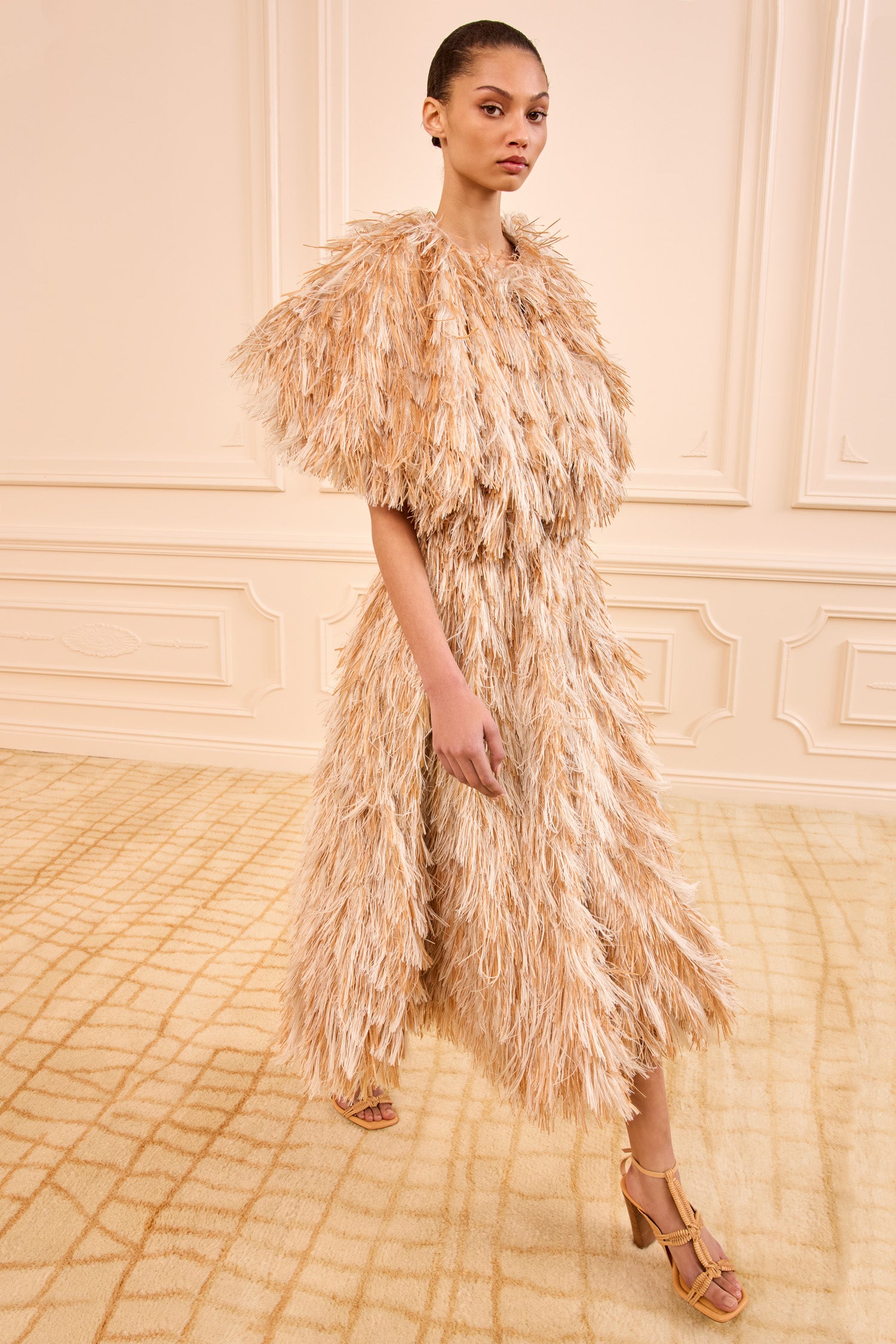 Ulla Johnson Amalia Rafia Coat - Sand Dollar