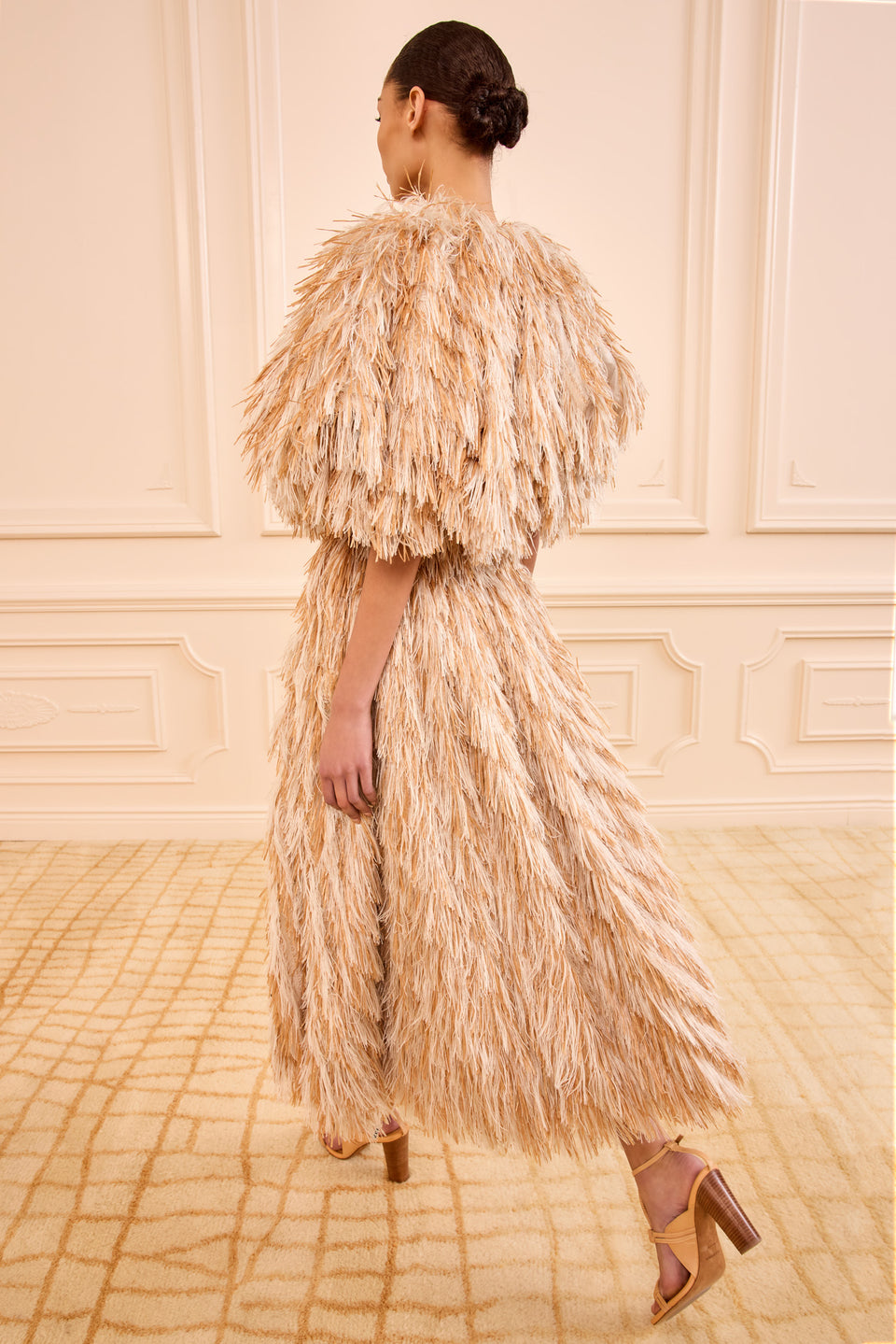 Amalia Rafia Coat - Sand Dollar