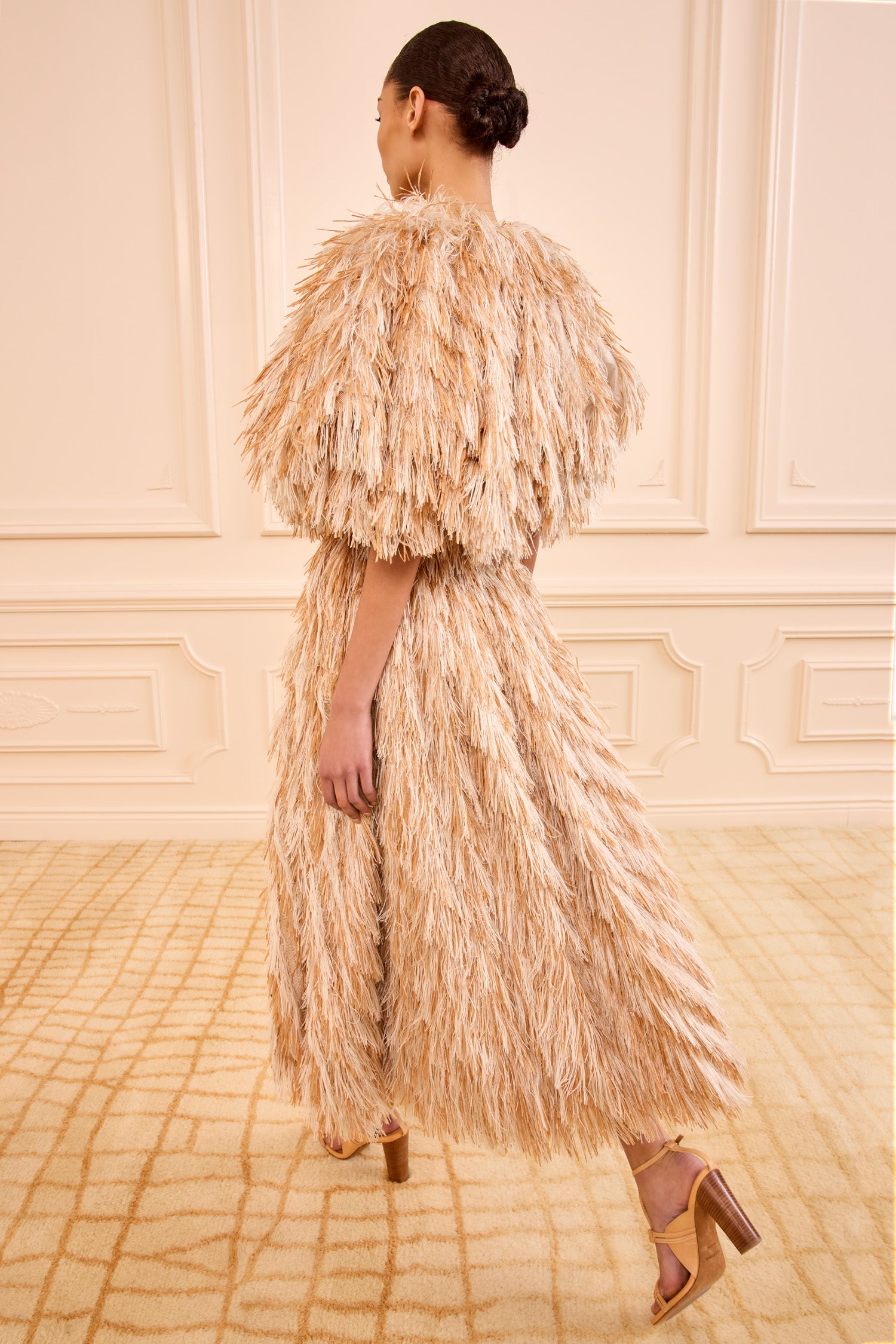 Ulla Johnson Amalia Rafia Coat - Sand Dollar