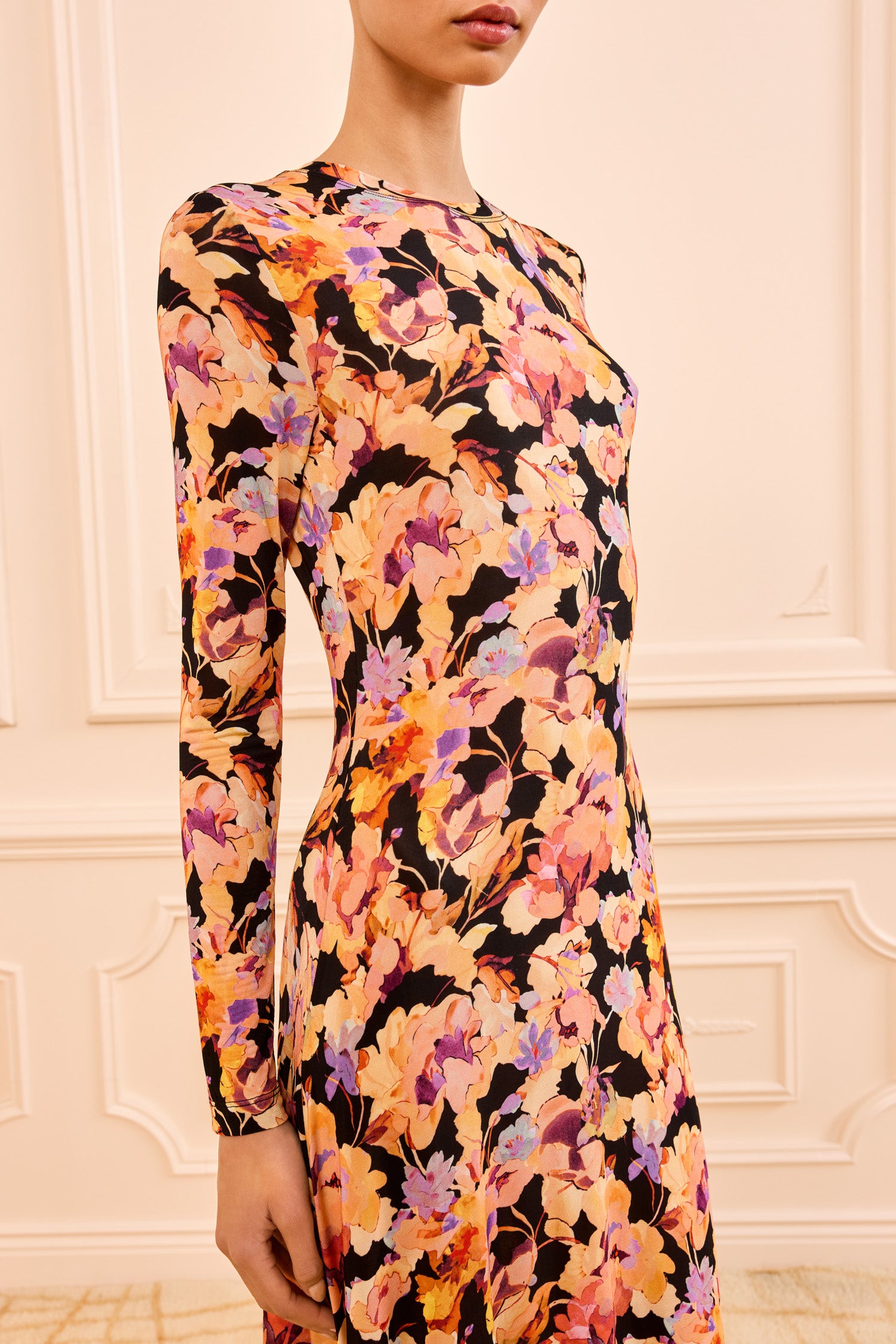 Amari Jersey Dress - Night Bloom