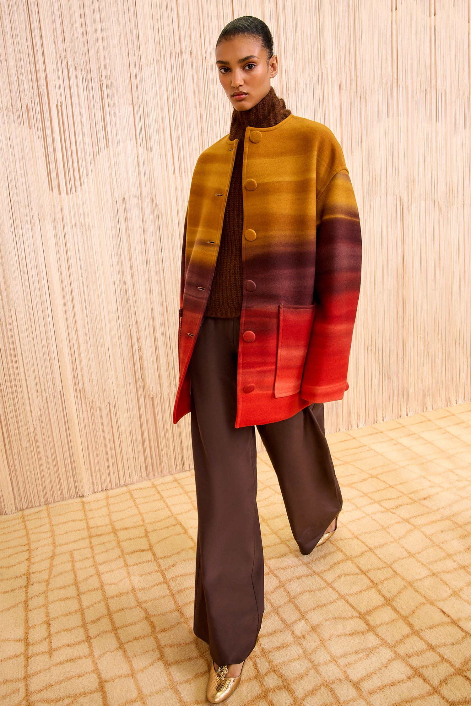 Ambrose Wool Meton Coat - Agate