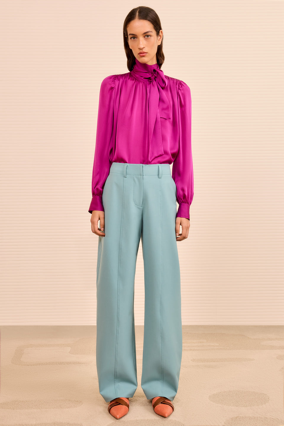 Ames Barrell Leg Trouser - Ocean