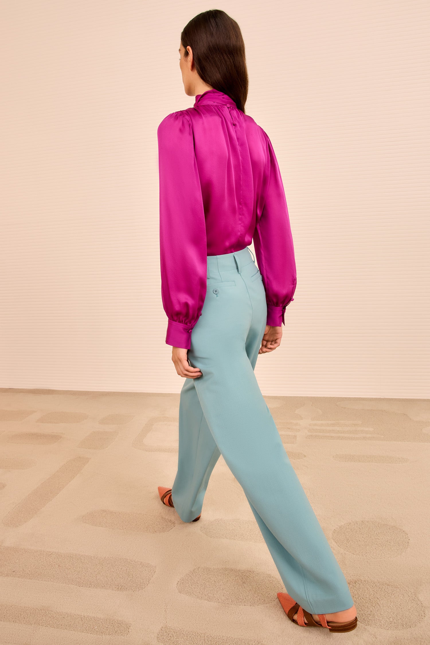 Ames Barrell Leg Trouser - Ocean