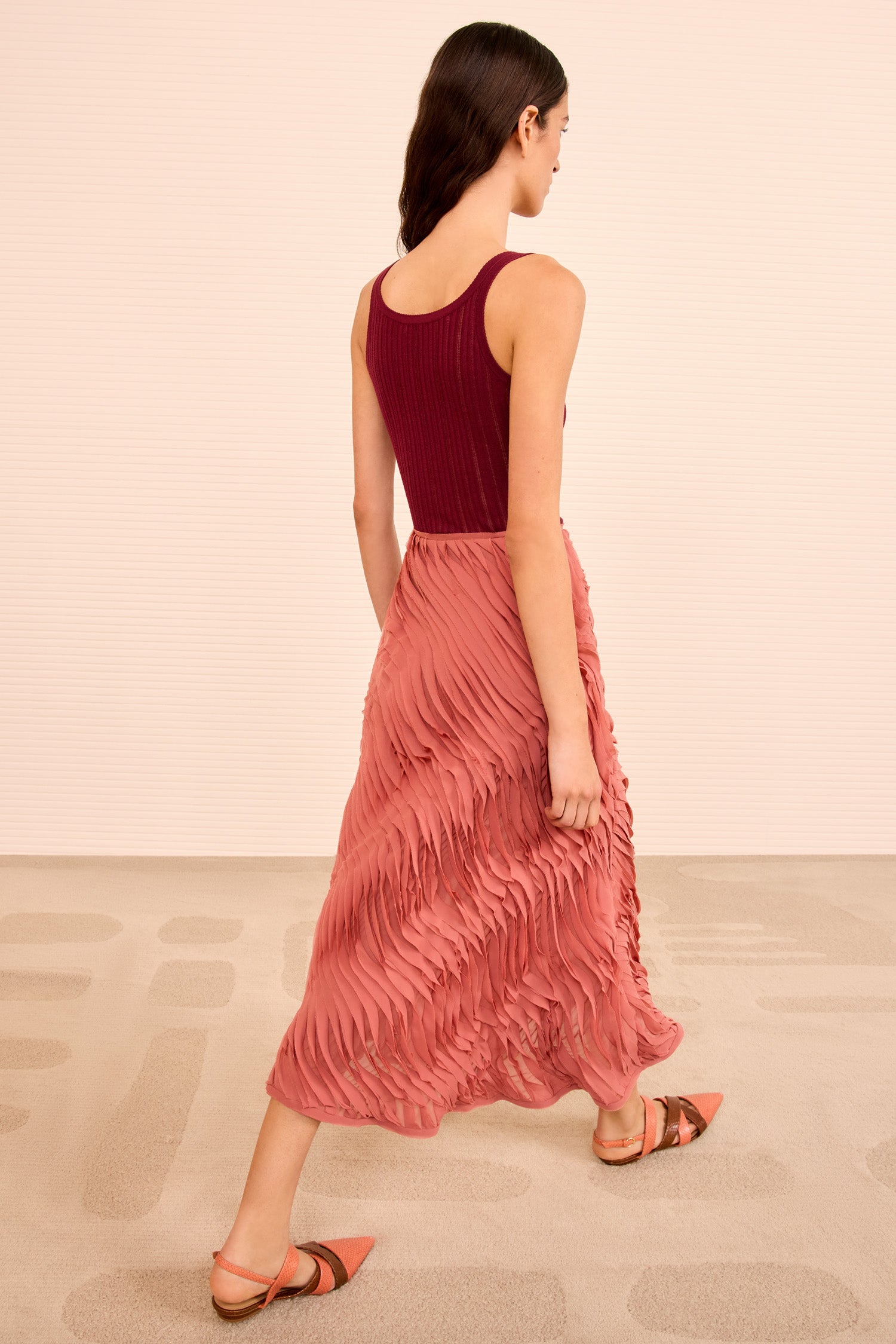 Ulla Johnson Amiko Midi Skirt - Chestnut