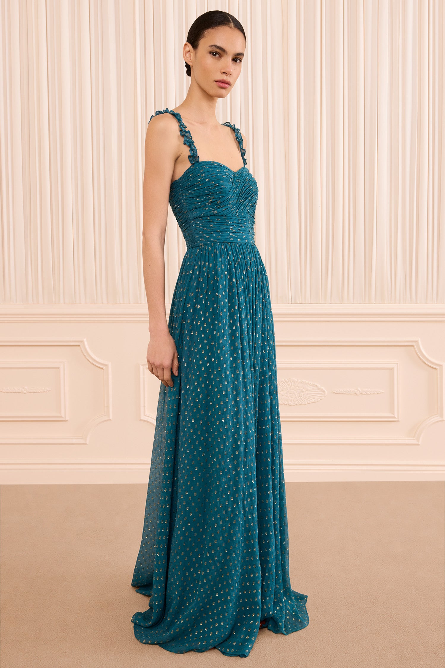 Anastasia Silk Gown - Beryl