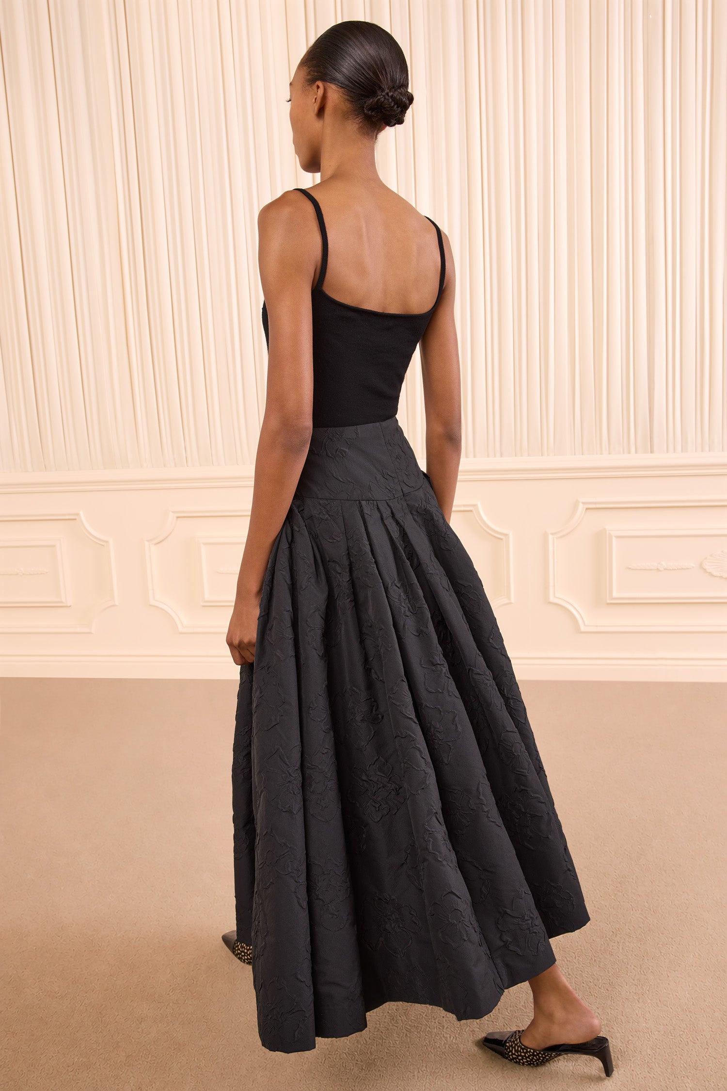 Angelique Cloque Skirt - Noir