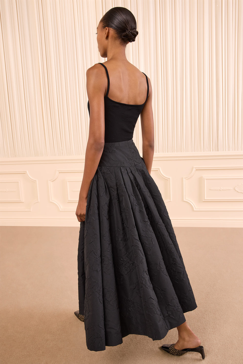 Angelique Cloque Skirt - Noir