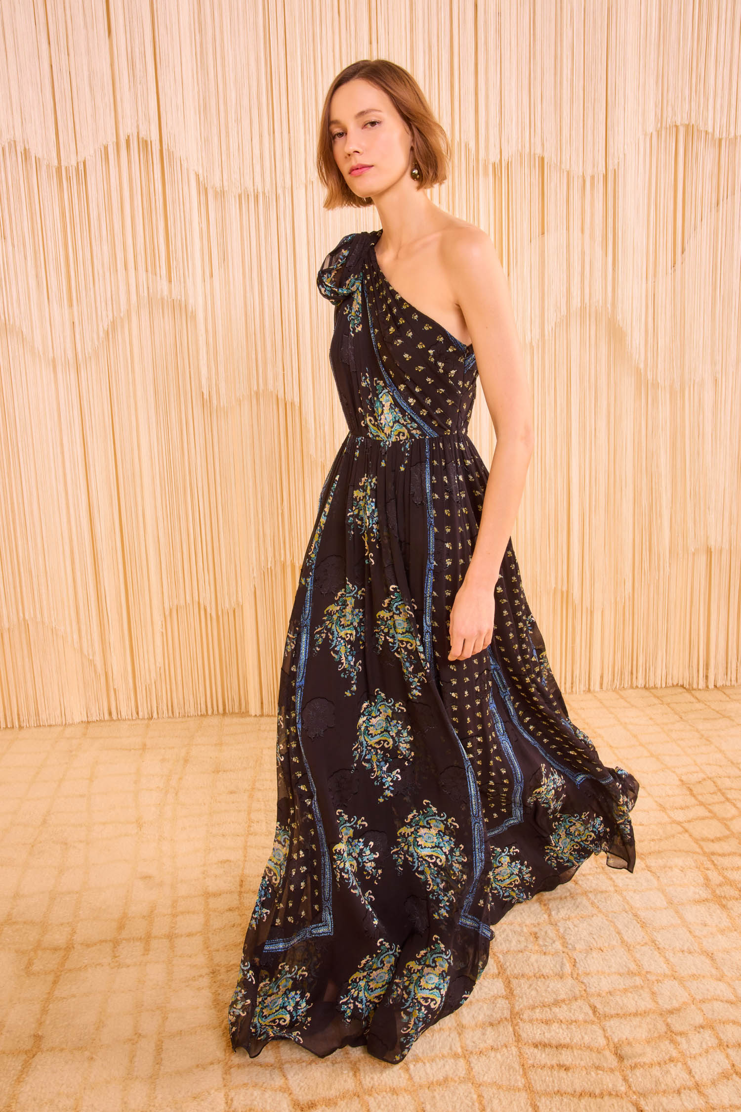 Angelique Draped Scarf Gown - Twilight