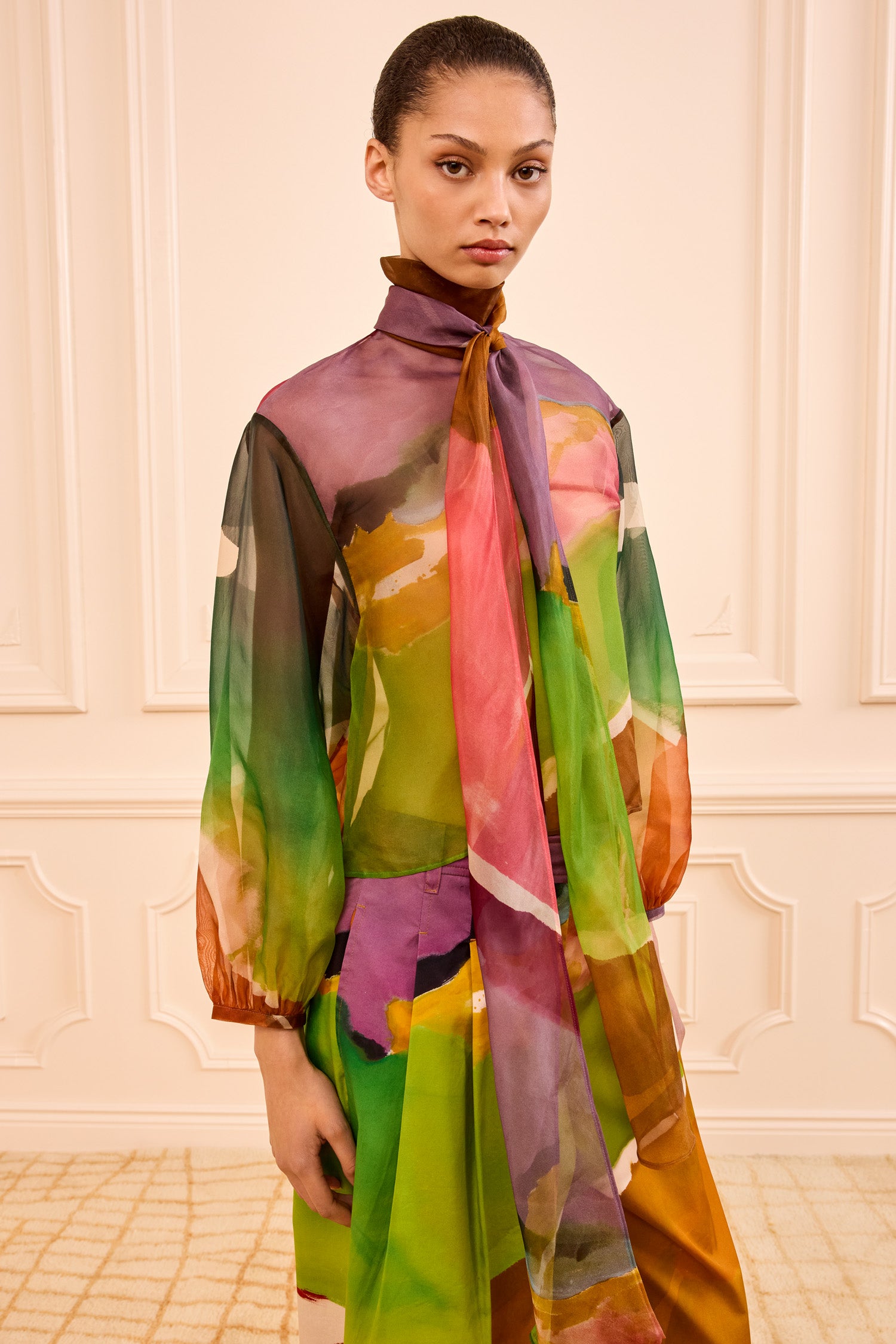 Anisa LS Organza Blouse - Nature Abhors A Vacuum