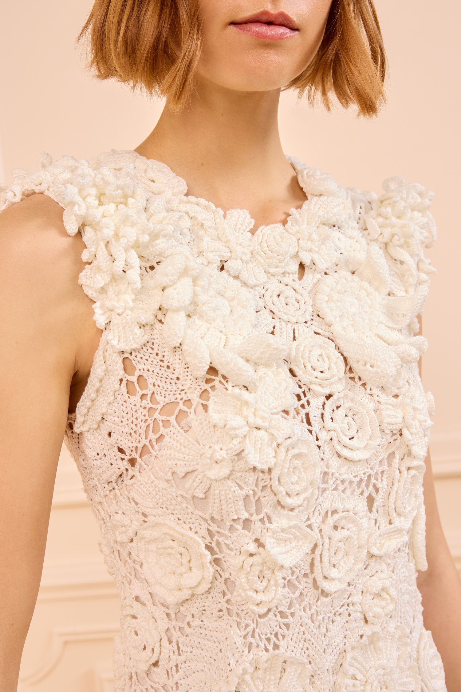 Ulla Johnson Anita Hand Crochet Dress - Pearled Ivory