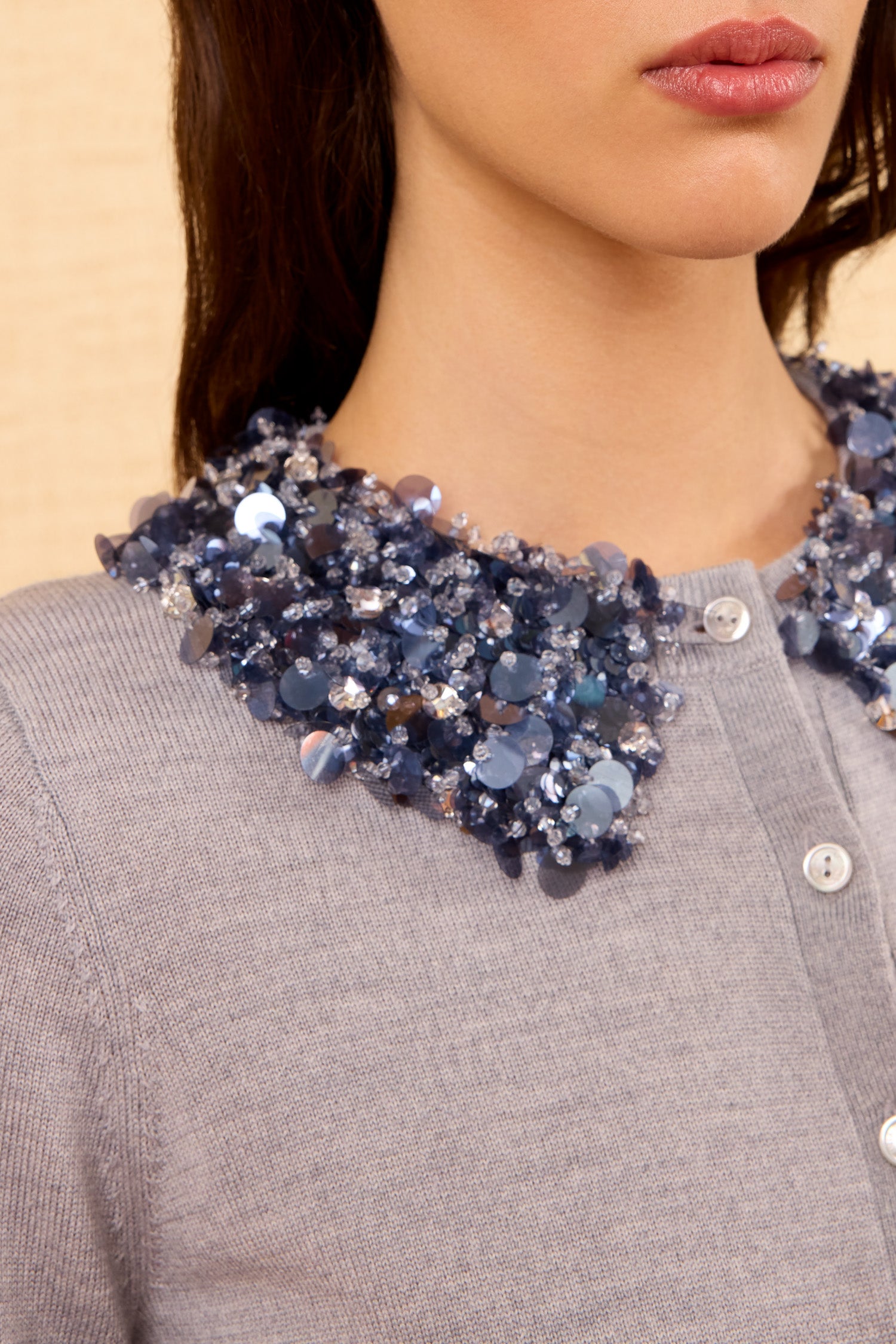 Ulla Johnson Anna Embellished Cardigan - Ash