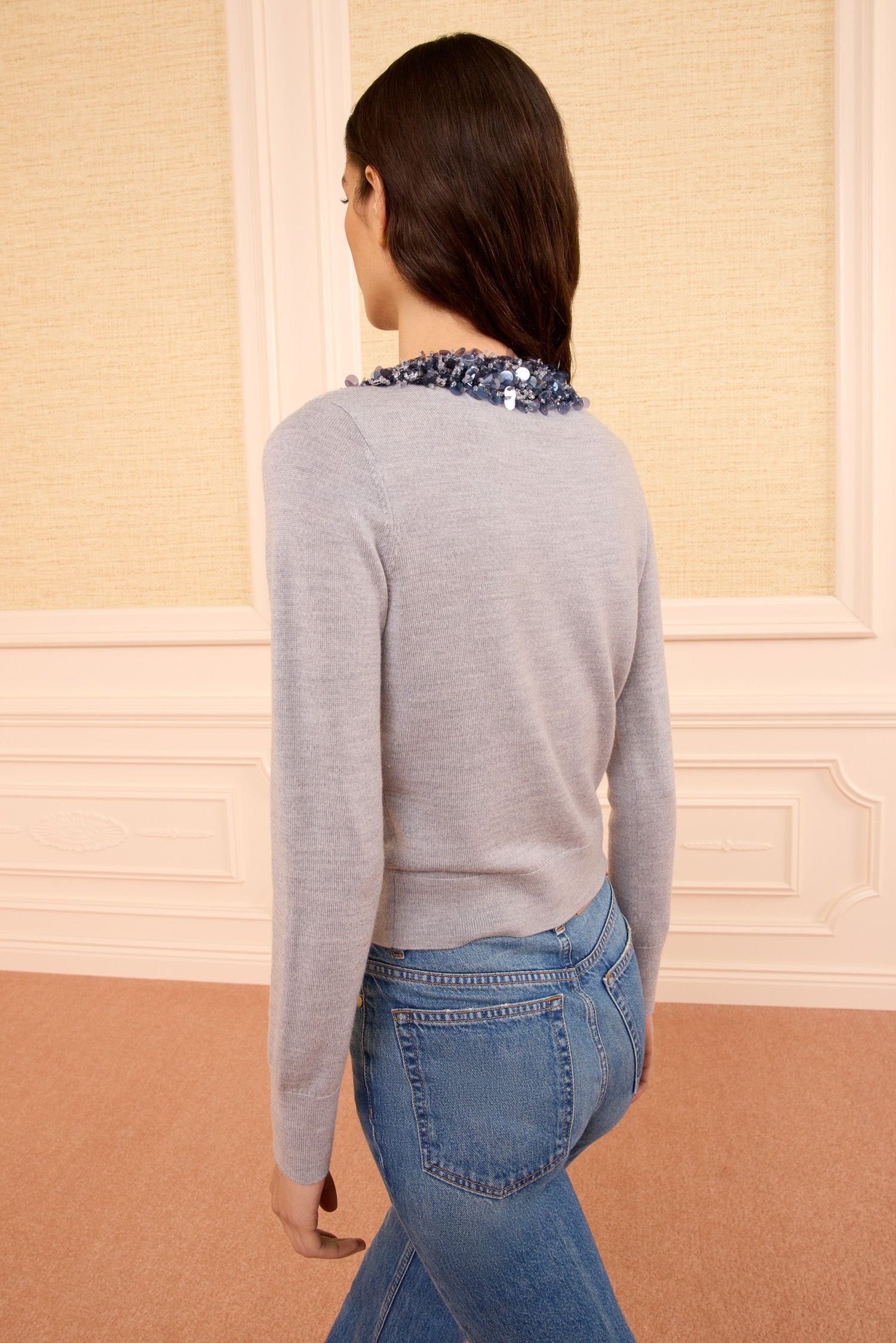 Ulla Johnson Anna Embellished Cardigan - Ash