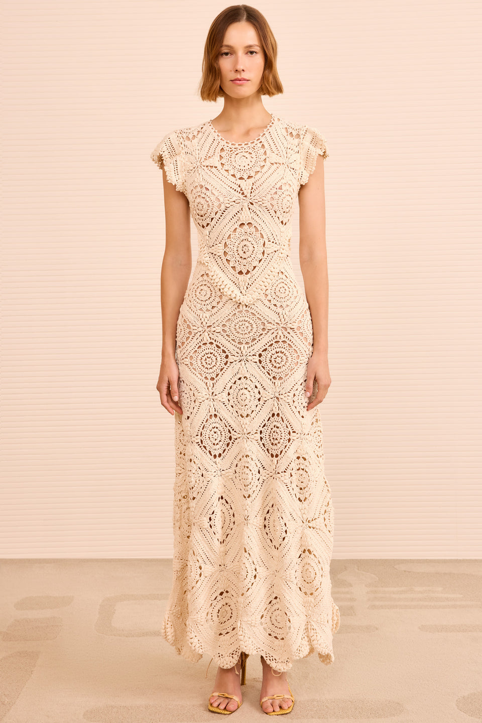 Annalisa Hand Crochet Dress - Cowrie