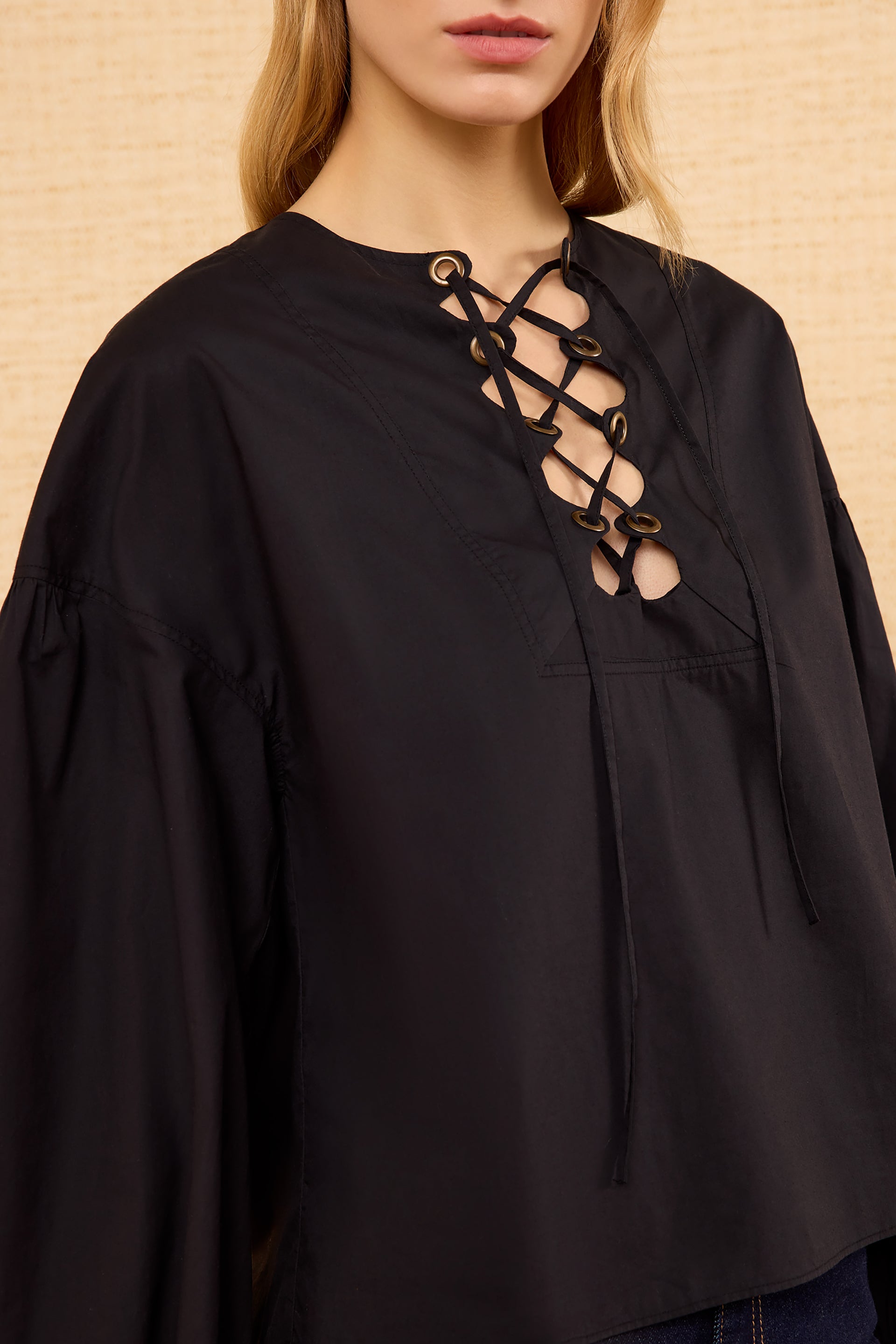 Aria Cotton Top - Noir
