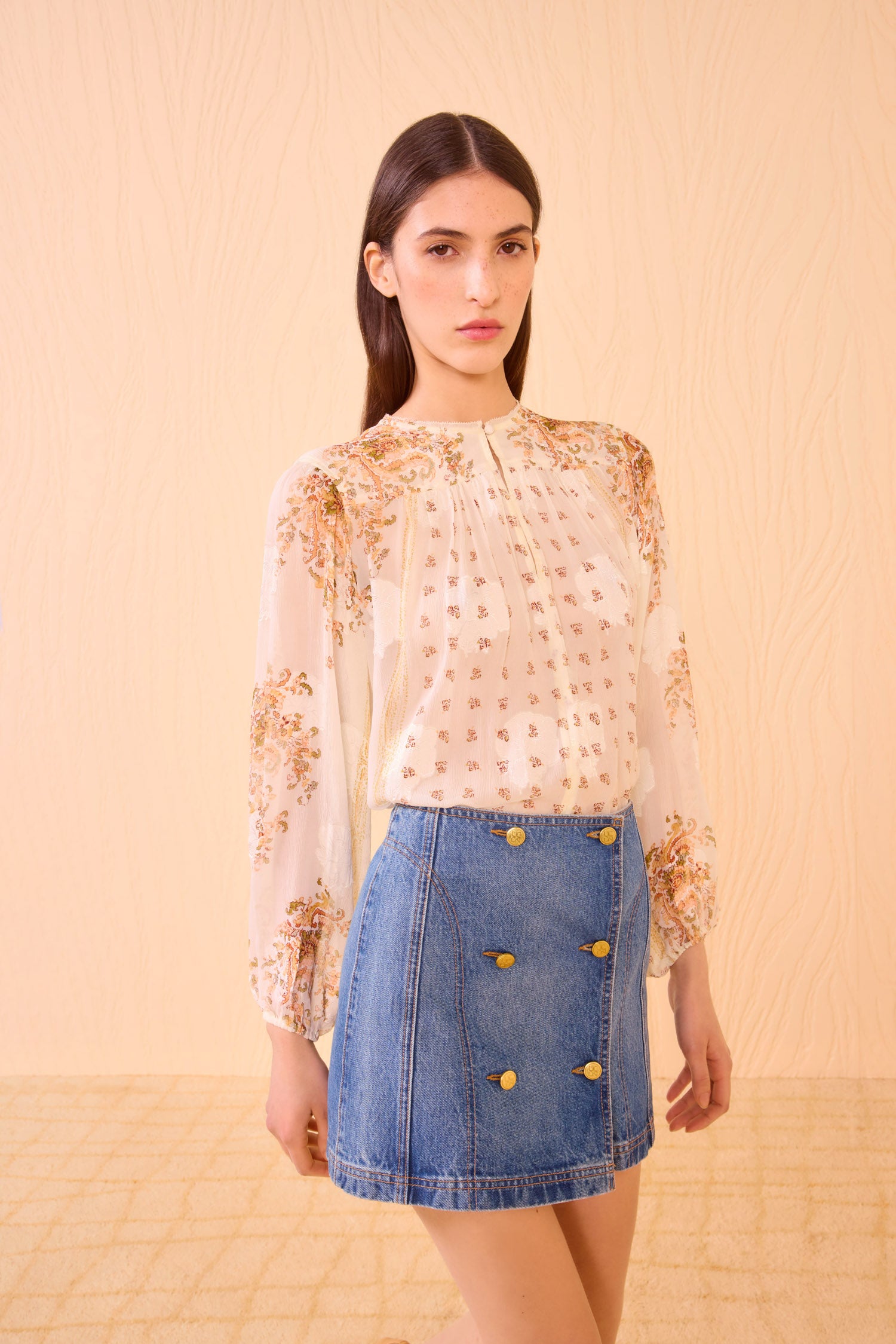 Aster Long Sleeve Blouse - Alabaster