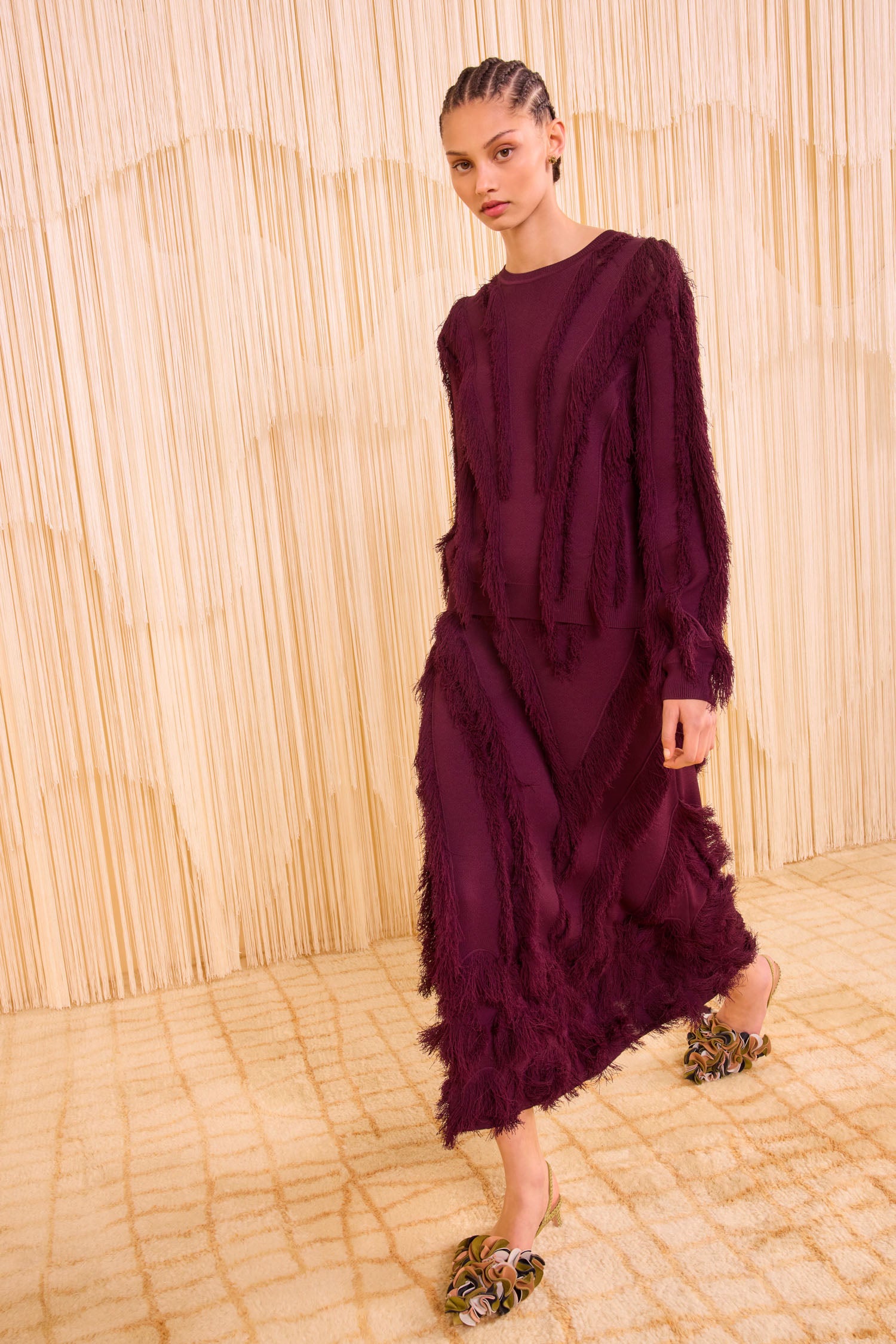 Astrid Knit Maxi Skirt - Mahogany