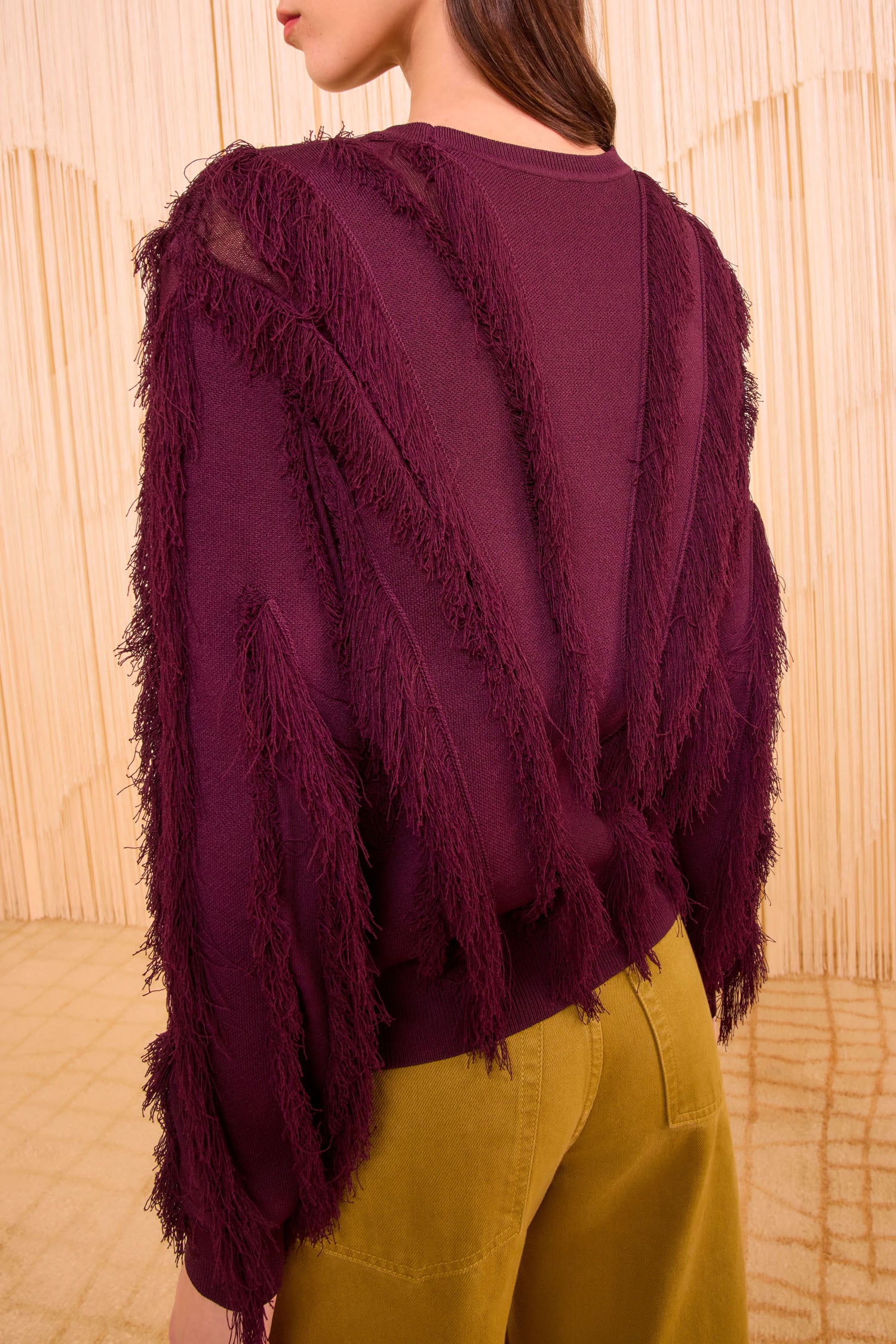 Aubree Long Sleeve Knit Pullover - Mahogany