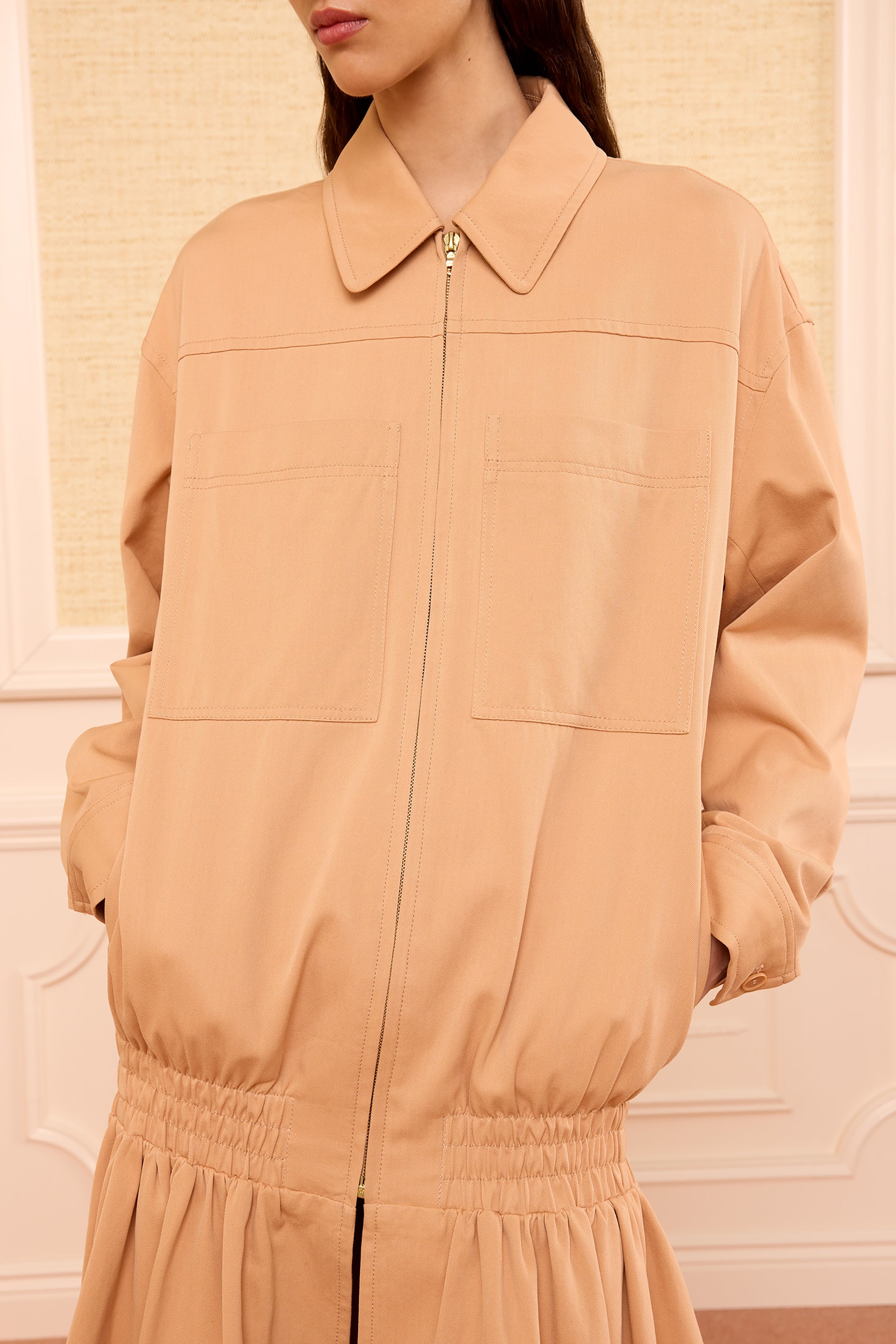 Ulla Johnson Aubrey Cotton Twill Coat - Fawn