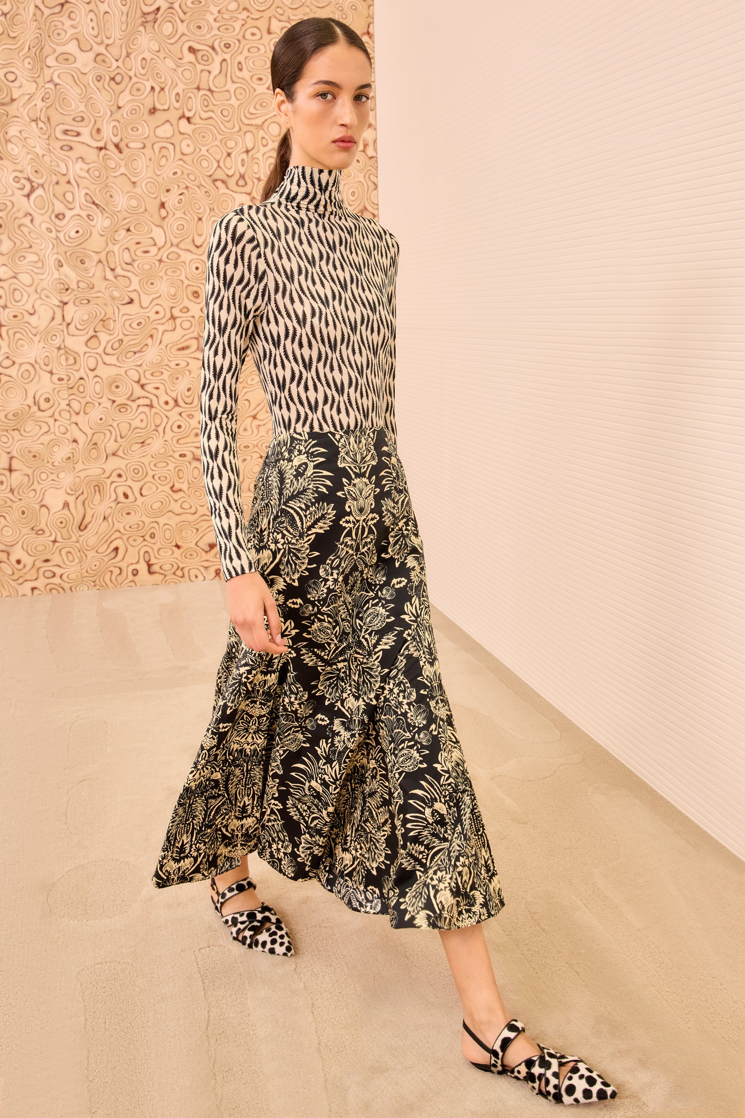 Aurelia Jersey Long Sleeve Turtleneck - Silhouette - Ulla Johnson