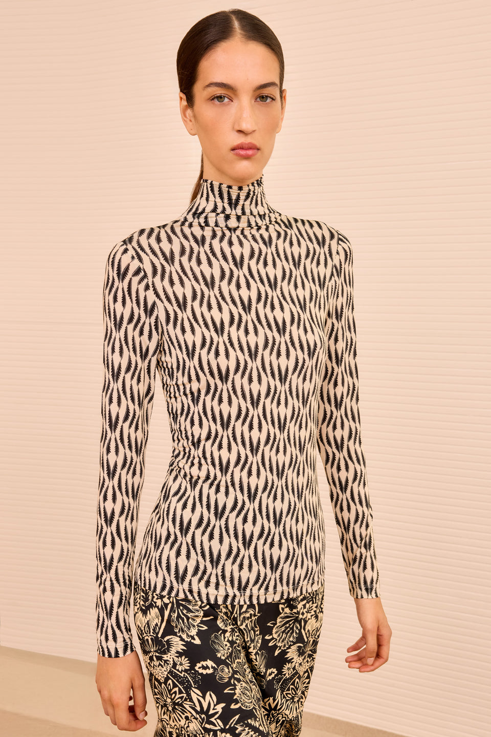 Aurelia Jersey Long Sleeve Turtleneck - Silhouette