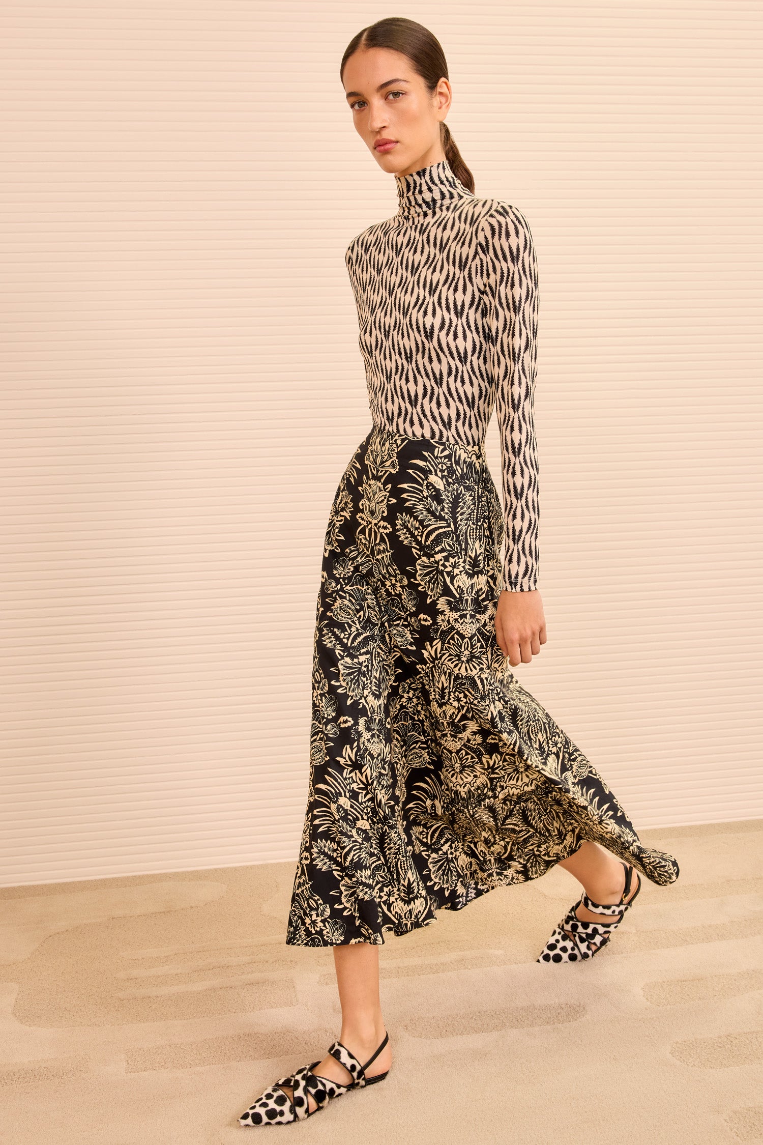 Aurelia Jersey Long Sleeve Turtleneck - Silhouette