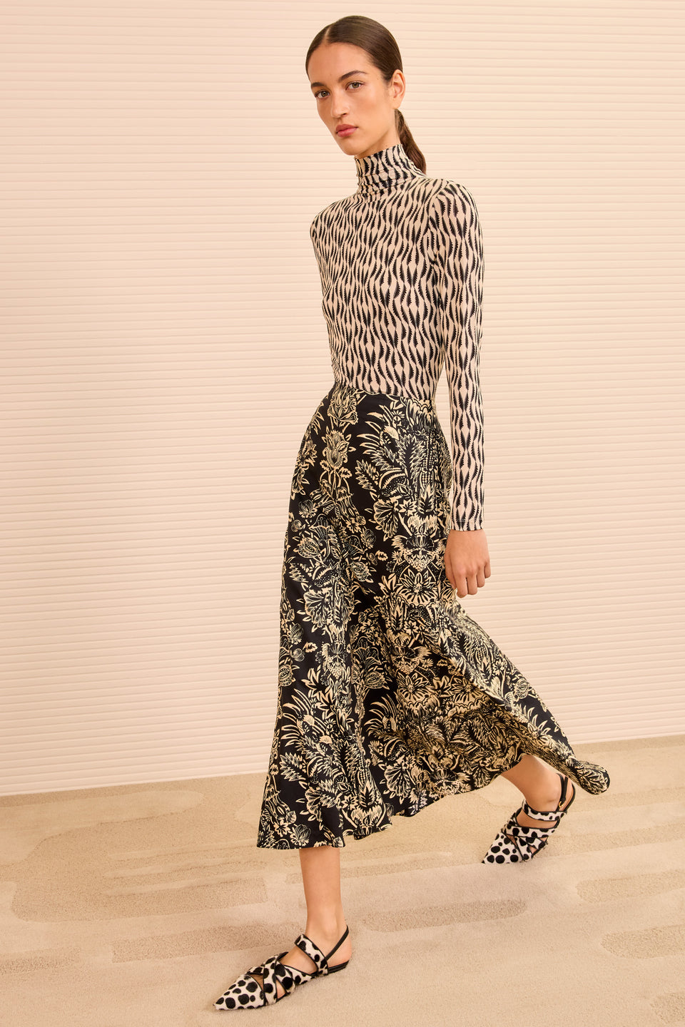 Aurelia Jersey Long Sleeve Turtleneck - Silhouette