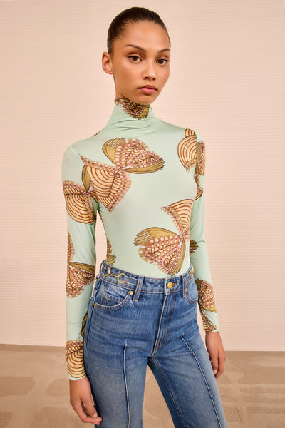 Aurelia Turtleneck - Water Blossoms