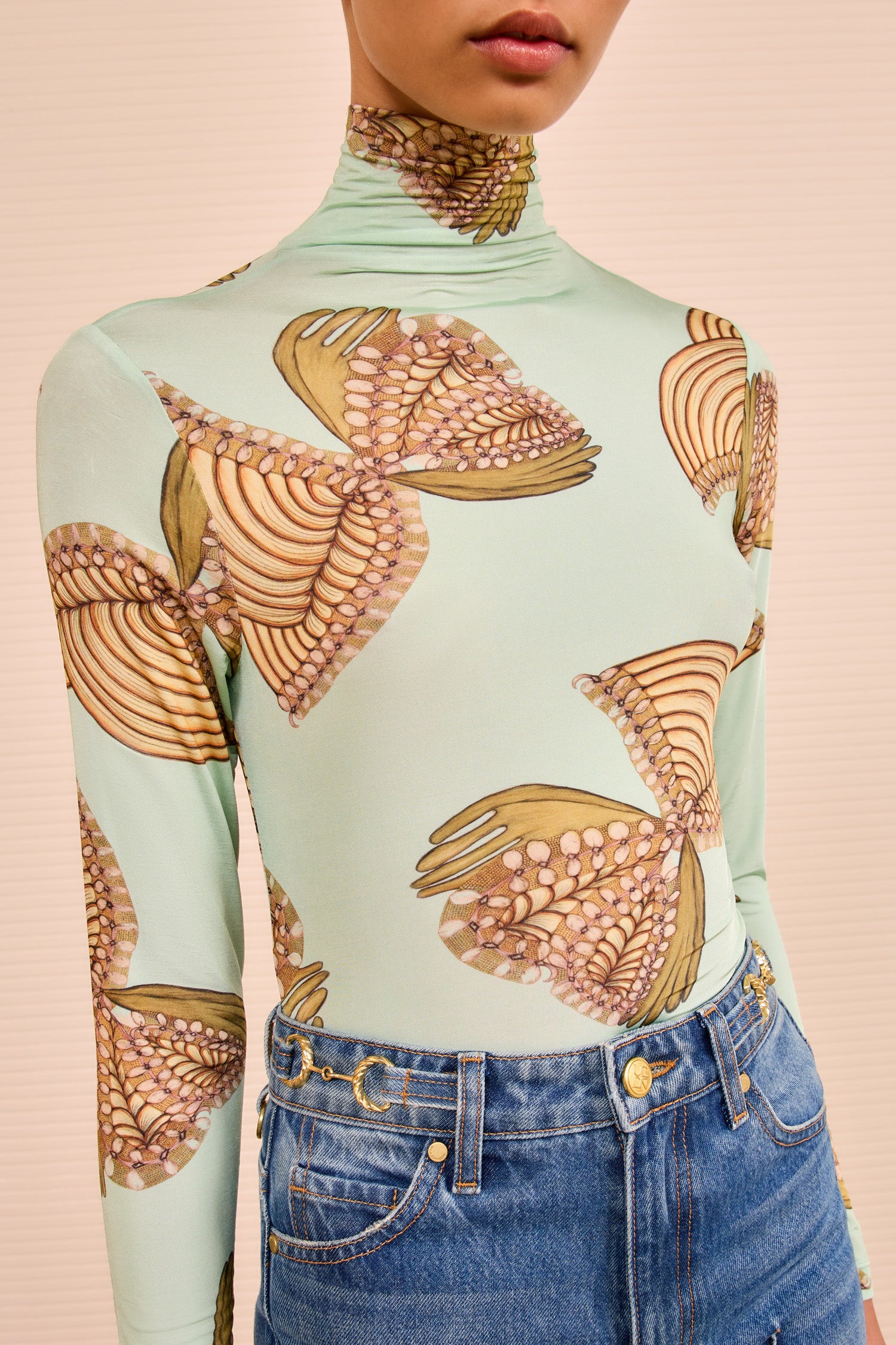 Aurelia Turtleneck - Water Blossoms